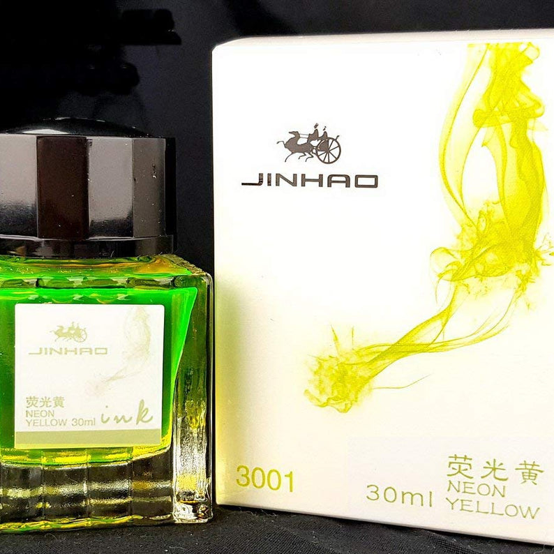 Jinhao 30ml Neon Yellow Ink Bottle for Fountain Pens – Model 3001