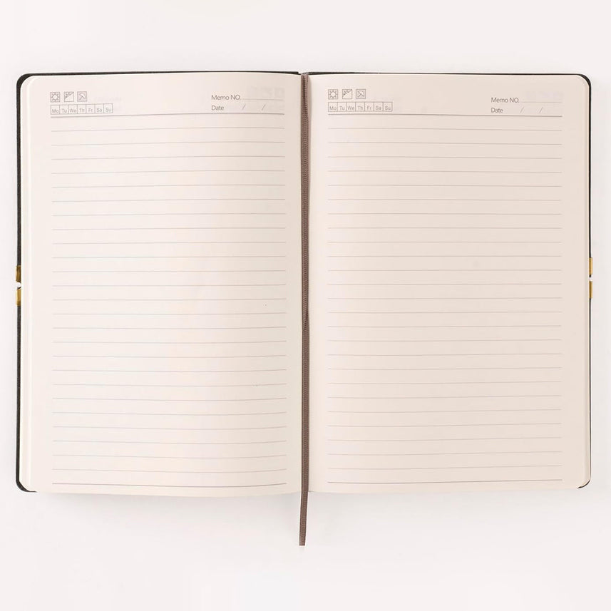 ISHRA A5 Size Ruled Notebook | Ideal Note Book Journal Diary for Work Office Writing Journaling Note Taking Travel | Brown Soft Cover| 172 Pages | 80gsm | Fountain Pen Friendly Paper