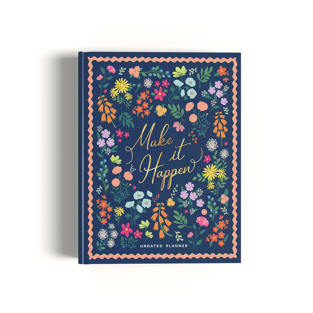 7mm Between the Lines | Annual Undated Planner | Make It Happen | Blue