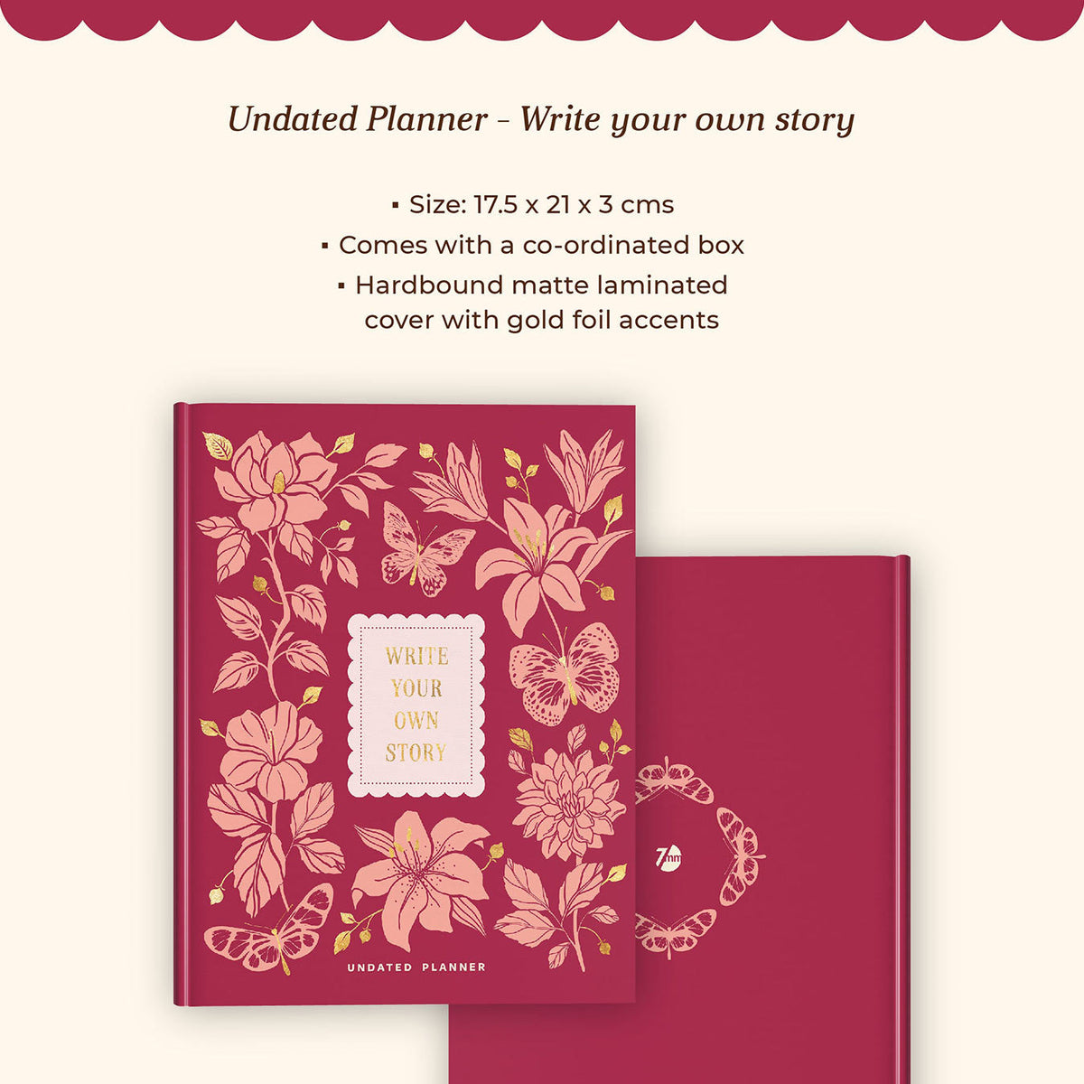 7mm Between the Lines | Annual Undated Planner | Write Your Own Story