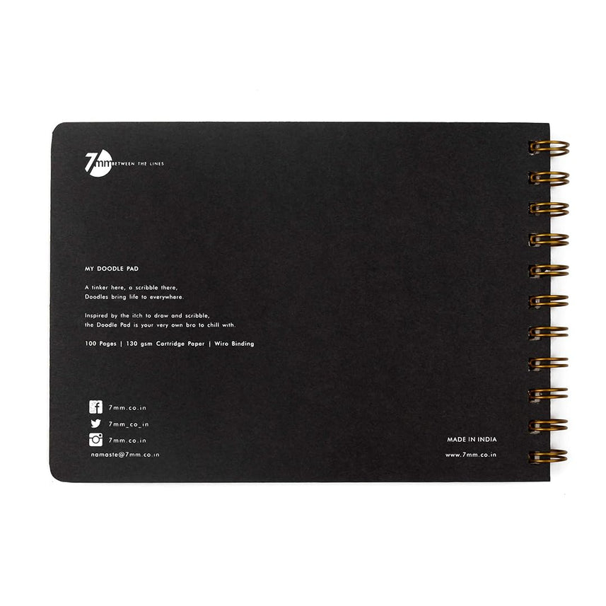 7mm Between the Lines | Doodle Pad | Spiral Art Journal | Sketch Pad | Olive | Pack of 2