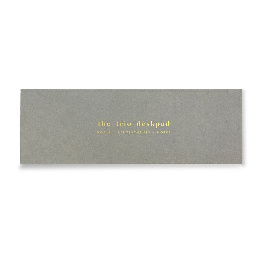 7mm Between the Lines | Trio Desk Pad | Grey | Printed Hardbound Notepad