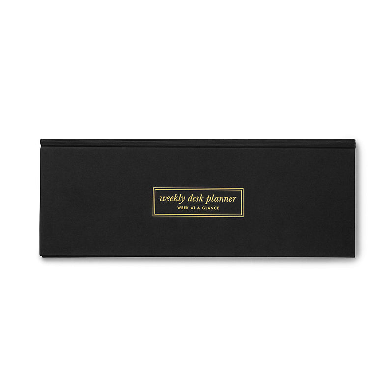 7mm Between the Lines | Undated Weekly Desk Planner | Charcoal | Printed Hardbound Notepad | 60 Leaves