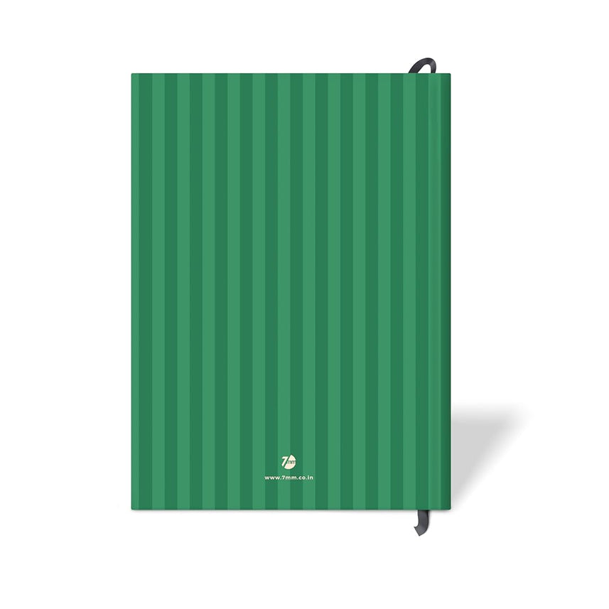 7mm | Recipe Journal | A5 | Hardbound | Laminated | Eat Make Repeat | Dark Green