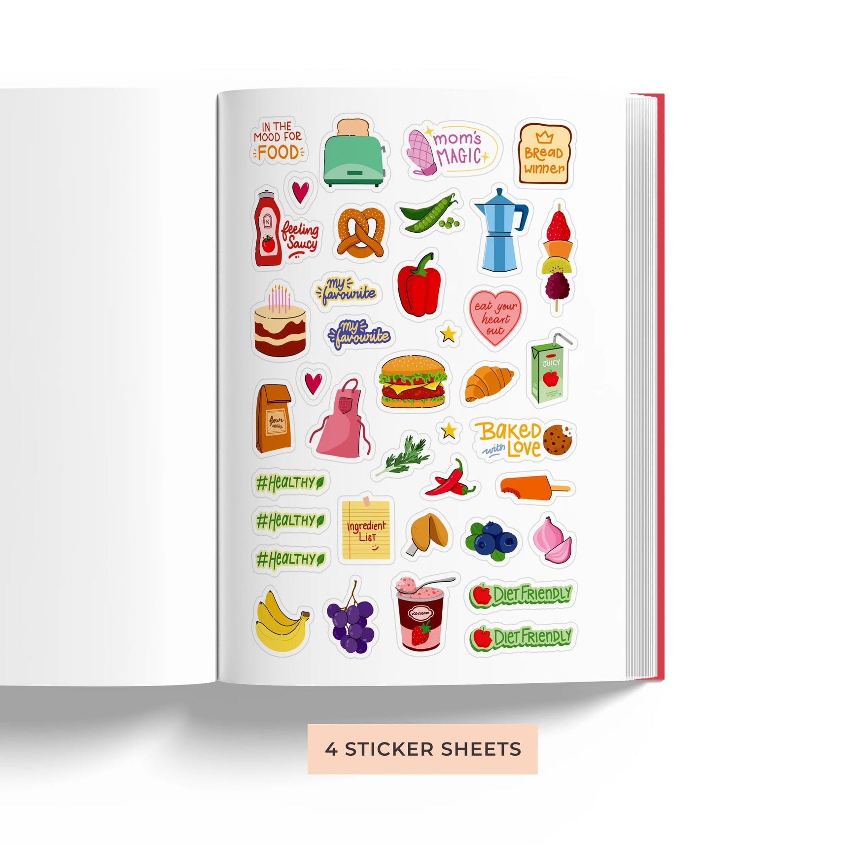7mm Between The Lines Recipe Journal (A5), Cheese & Wine, Hardbound - Beige