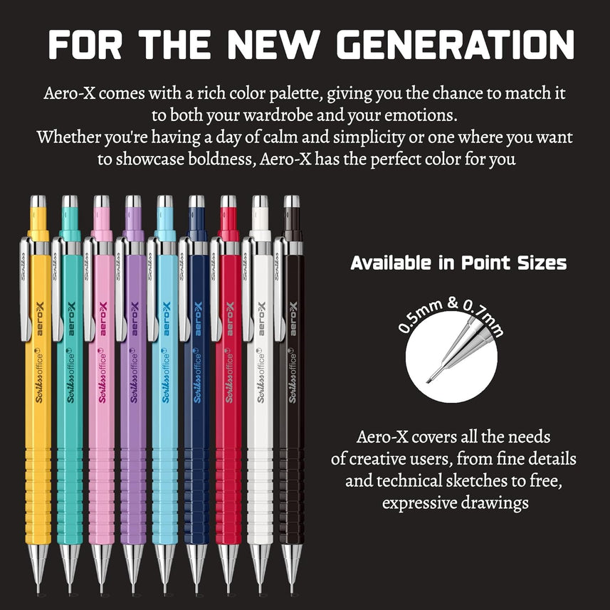 Scrikss | Aero-X | Mechanical Pencil | 0.7mm | Dark Blue