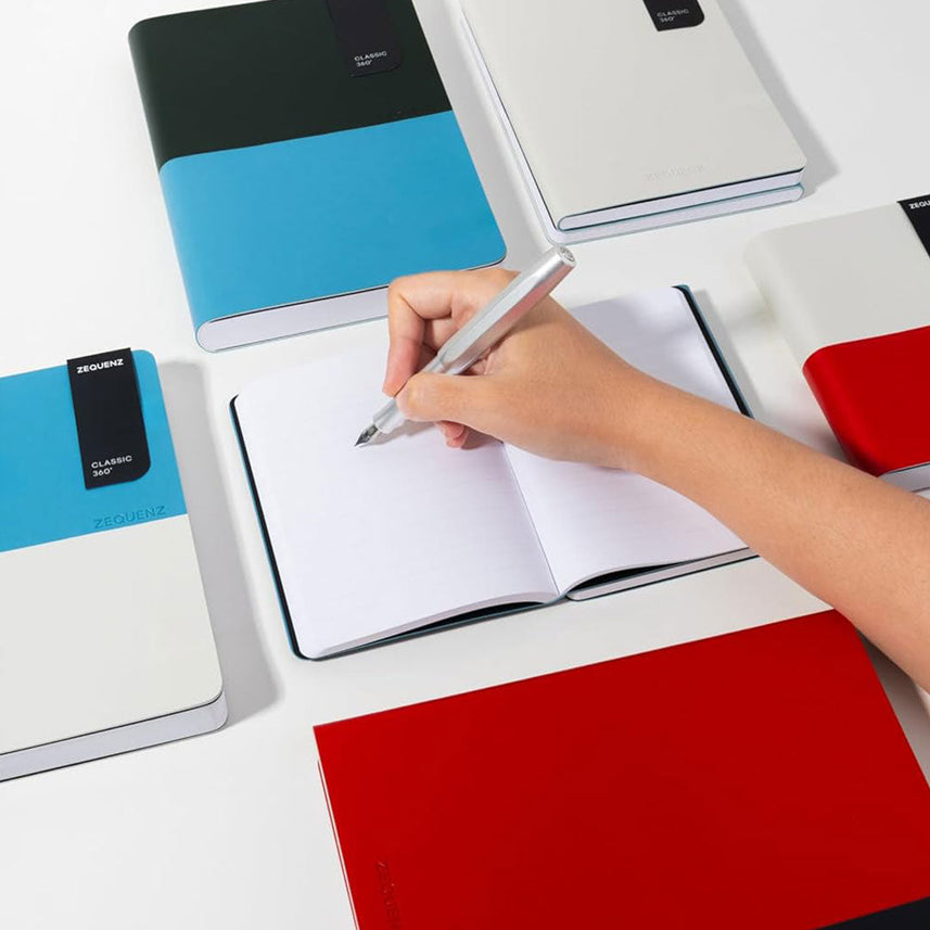 Zequenz A6 Ruled Notebook – ARCTIC SKY | 200 Sheets, 70 GSM | Soft Cover, 360° Flexible Binding |Handmade| Ideal for Journaling & Note-Taking |Basic+ Series