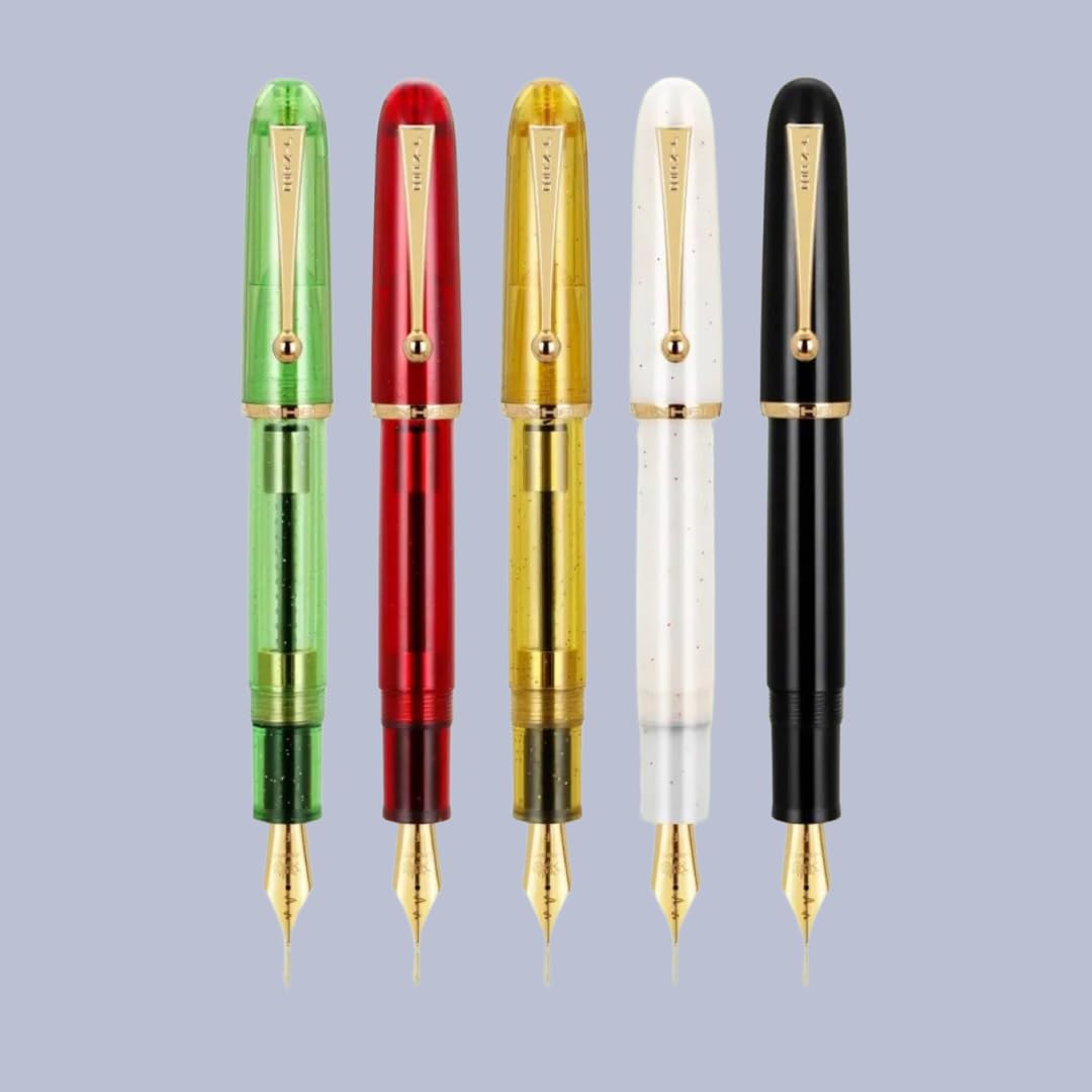 Jinhao 9013 DaDao Series Fountain Pen – Acrylic Body, Fine Heartbeat Nib, Includes Ink Converter