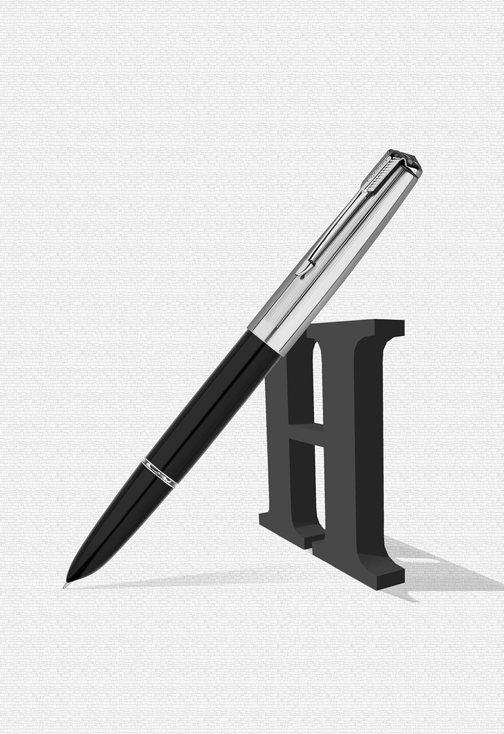 Hero 616 Fountain Pen with Iridium Extra-Fine 0.3mm Nib - Black Body & Silver Cap, Smooth Writing
