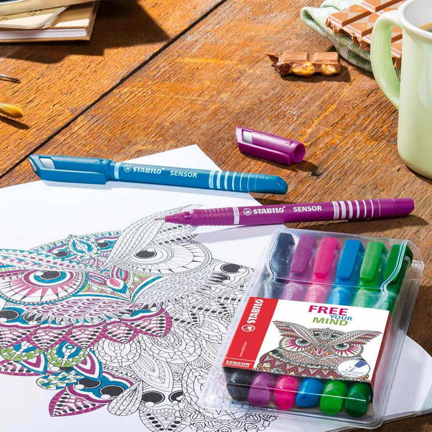 Stabilo | Sensor Pen | Fine Tip | Black | Pack Of 1