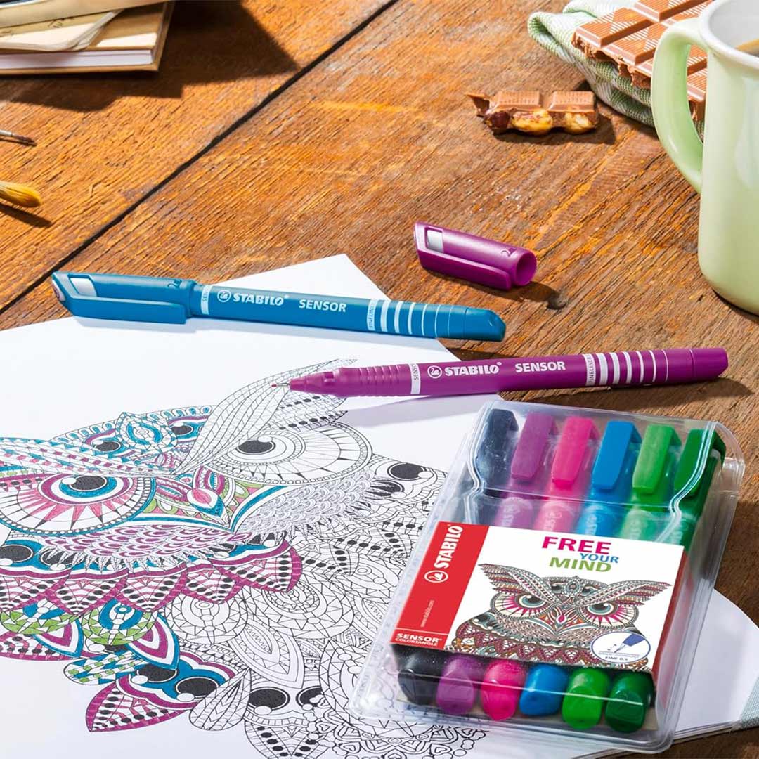 Stabilo | Sensor Pen | Fine Tip | Black | Pack Of 1