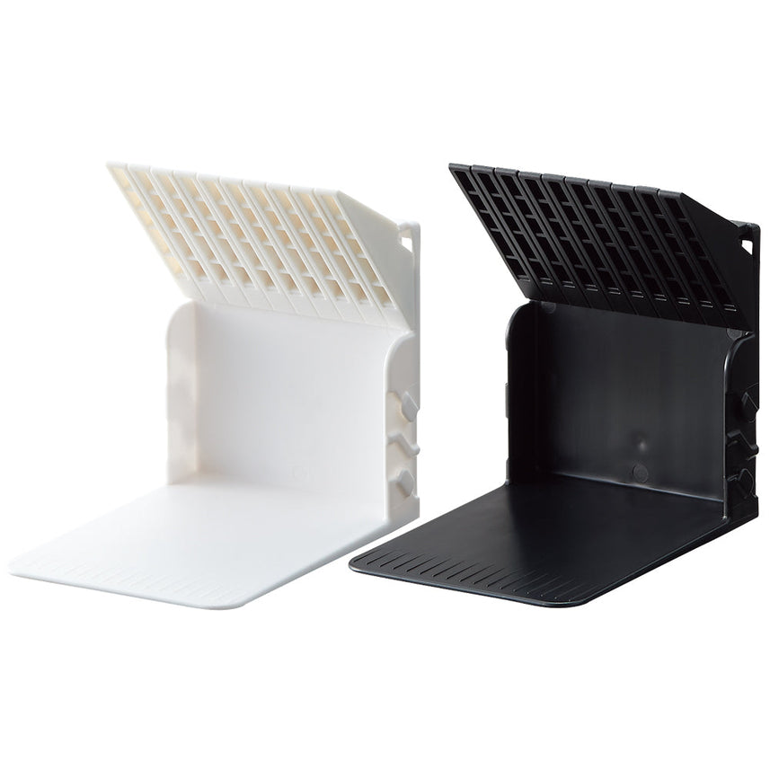 Mini book stand that won't fall over even with just one book