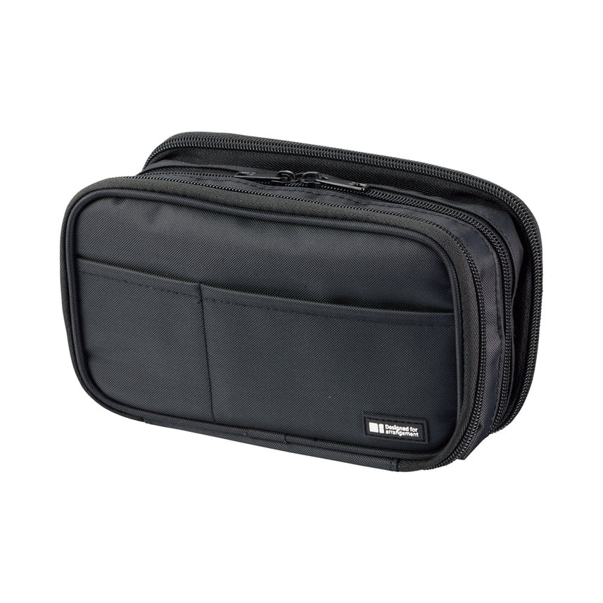 Pen case [book type] triple