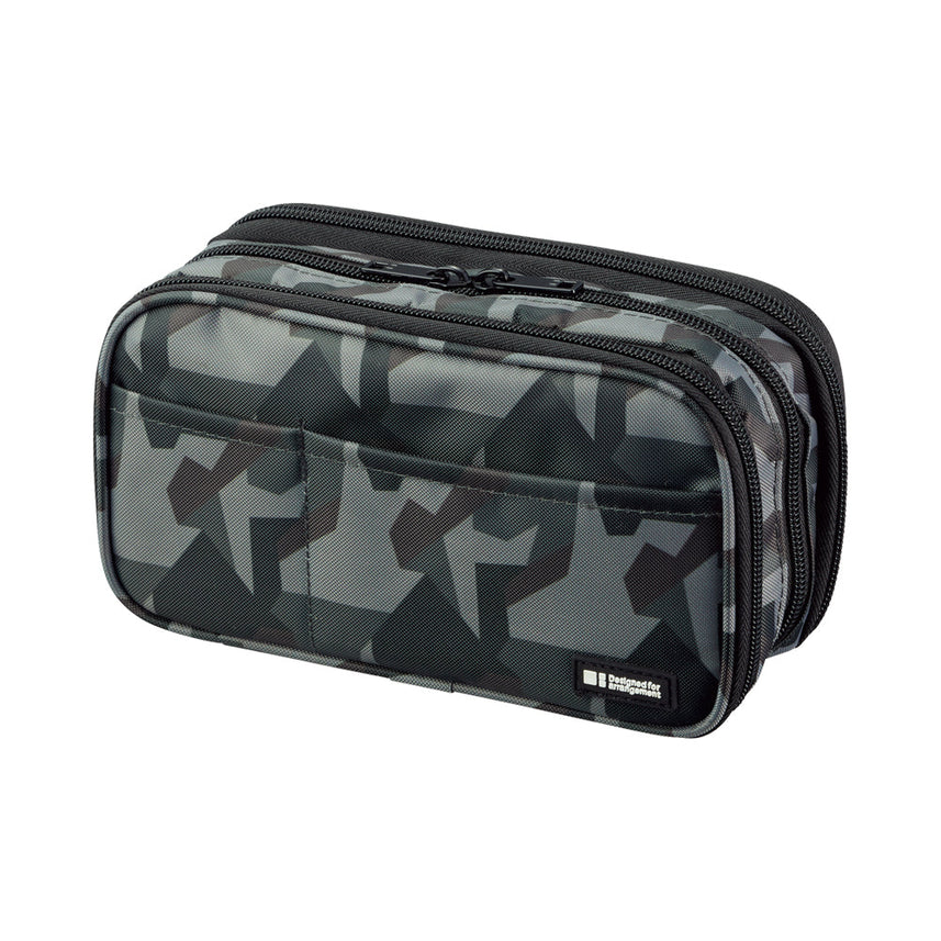 Pen case [book type] triple