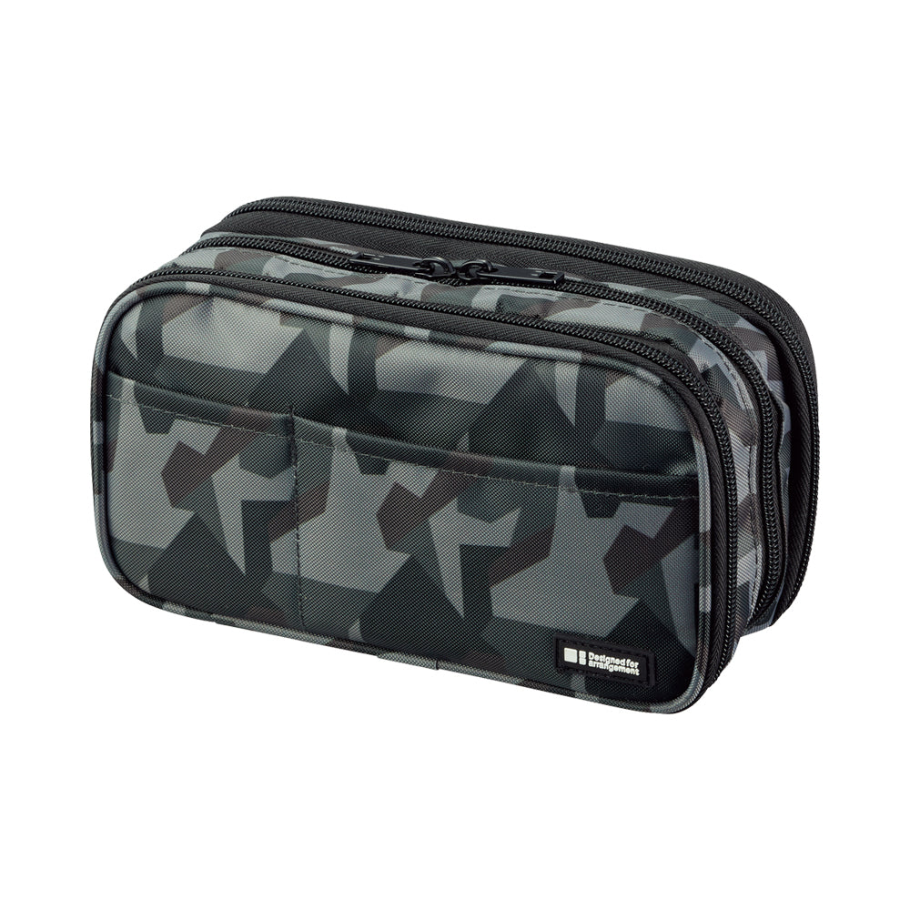 Pen case [book type] triple