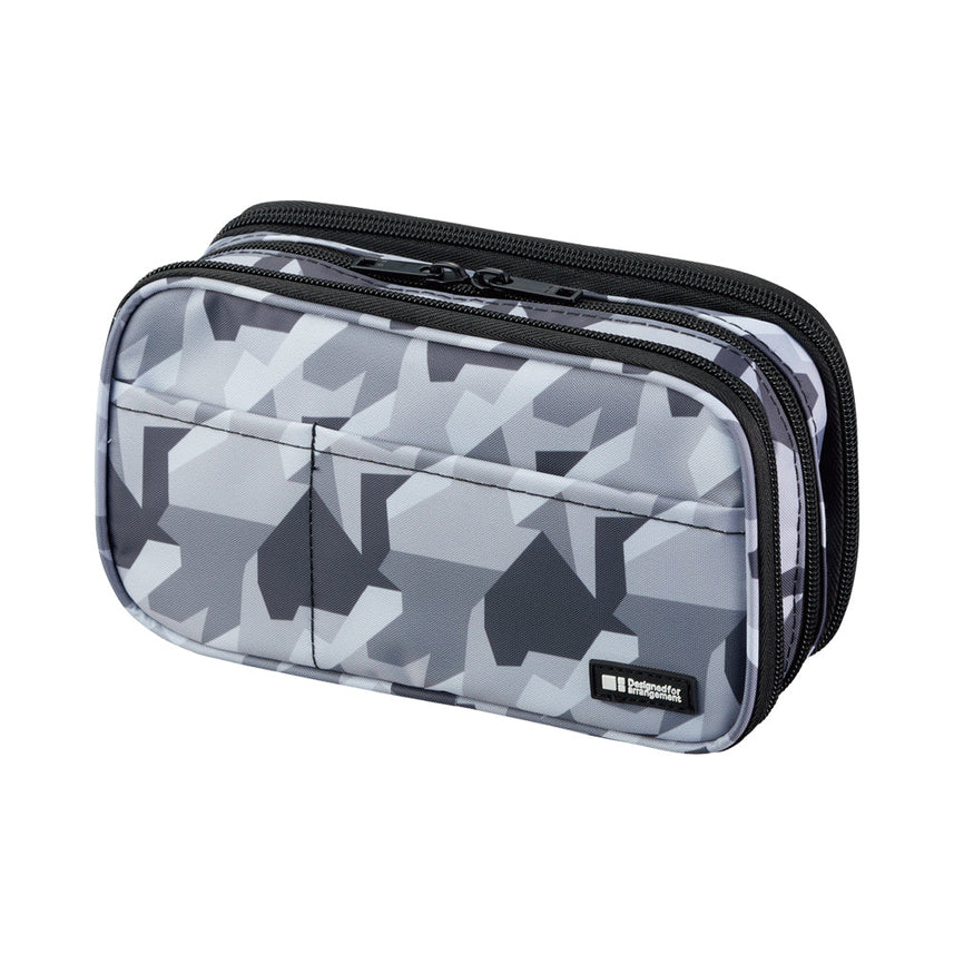 Pen case [book type] triple