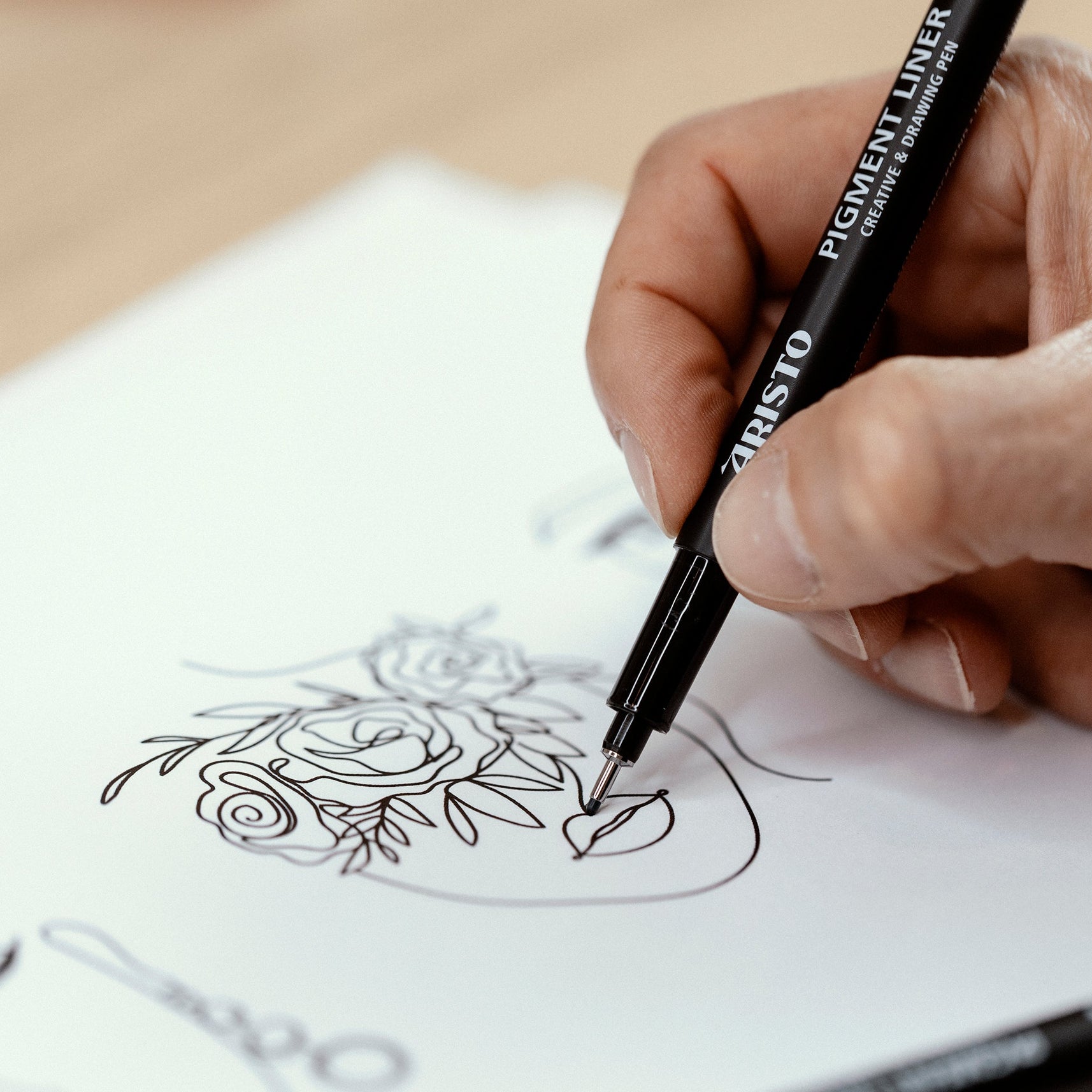 Aristo | Pigment Liner | 0.05, 0.1, 0.2, 0.3, 0.5, 0.8mm | Set of 6 pens