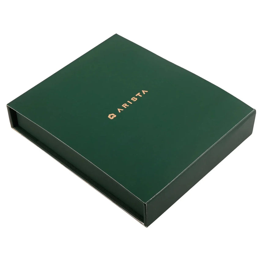 Arista | Ballpoint Pen | Black With Gold Trim | With Gold Chrome Table Clock