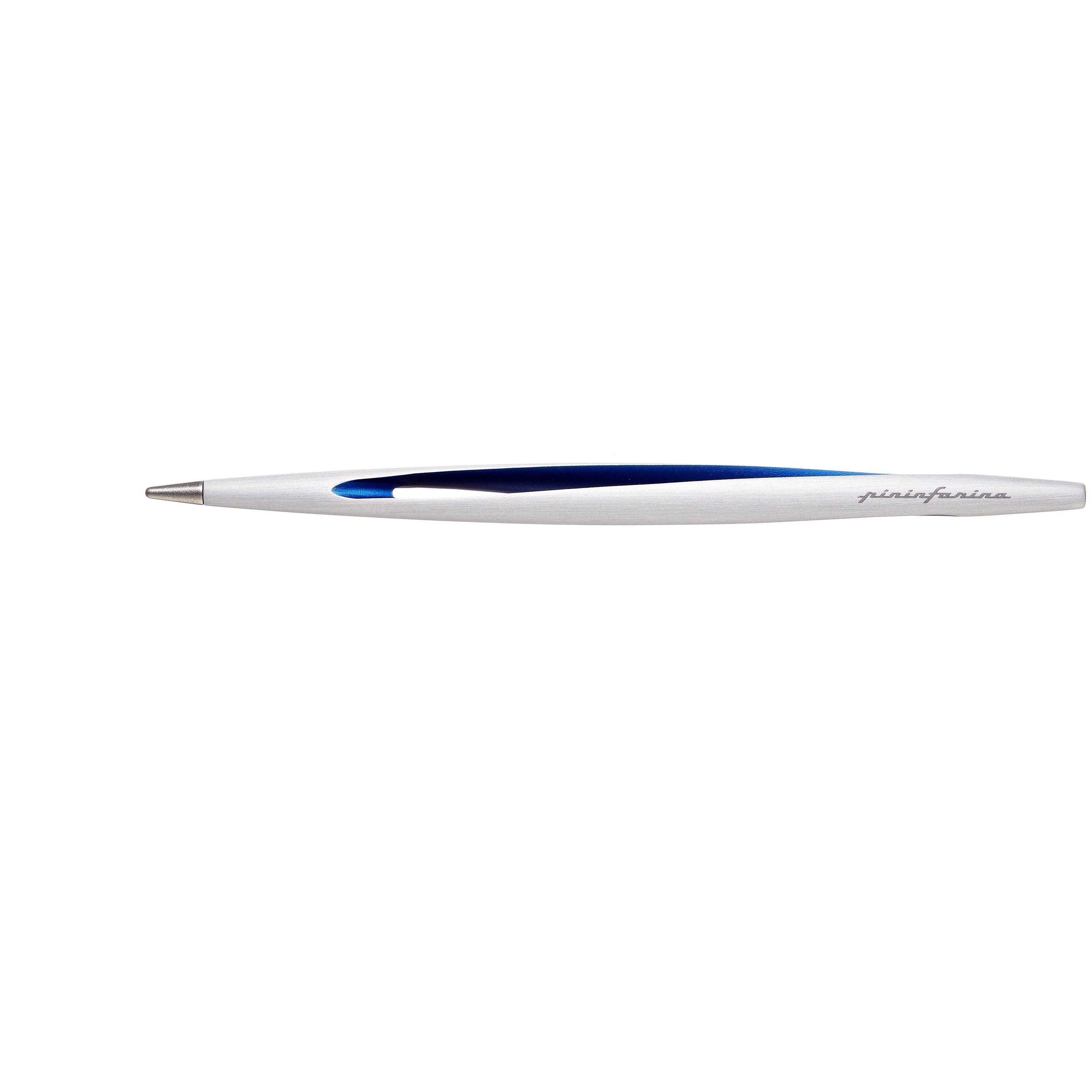 Pininfarina | Aero Blue Pencil | Ethergraf® metal alloy tip  | Raw Concrete Desk Stand