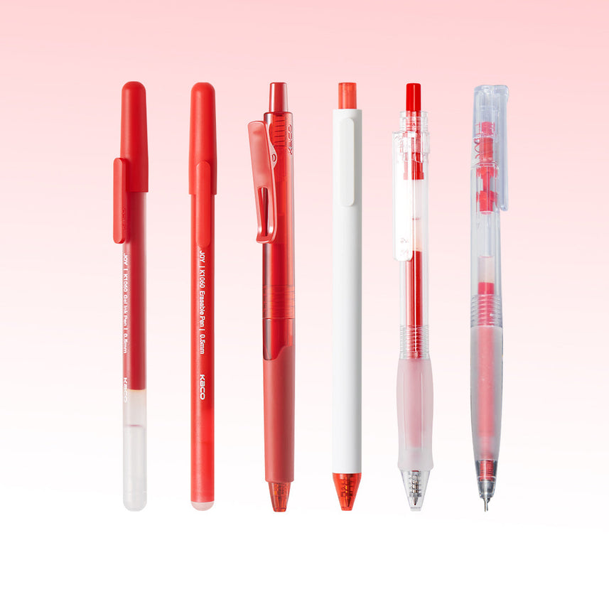 All Red Gel Pen Set