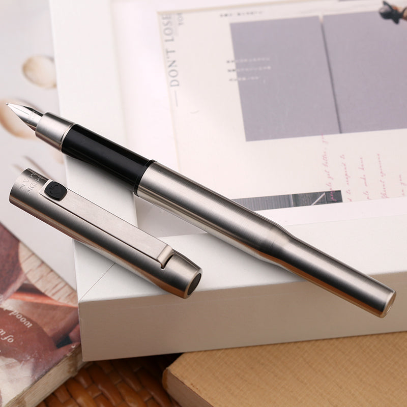 Moonman B25 Spades Ares Fountain Pen – Fine Nib (0.5mm), Stainless Steel