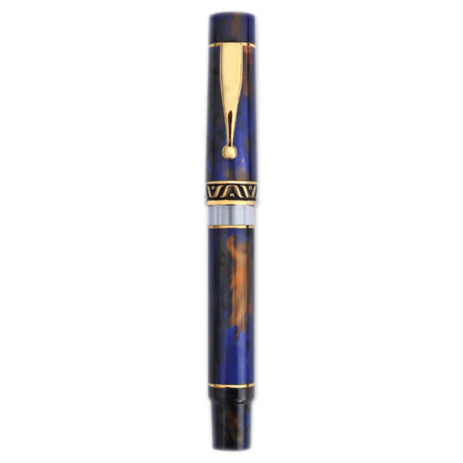 Gioia | Fountain Pen | Bellevista | Crepuscolo | Blue-Brown | Gold Trims