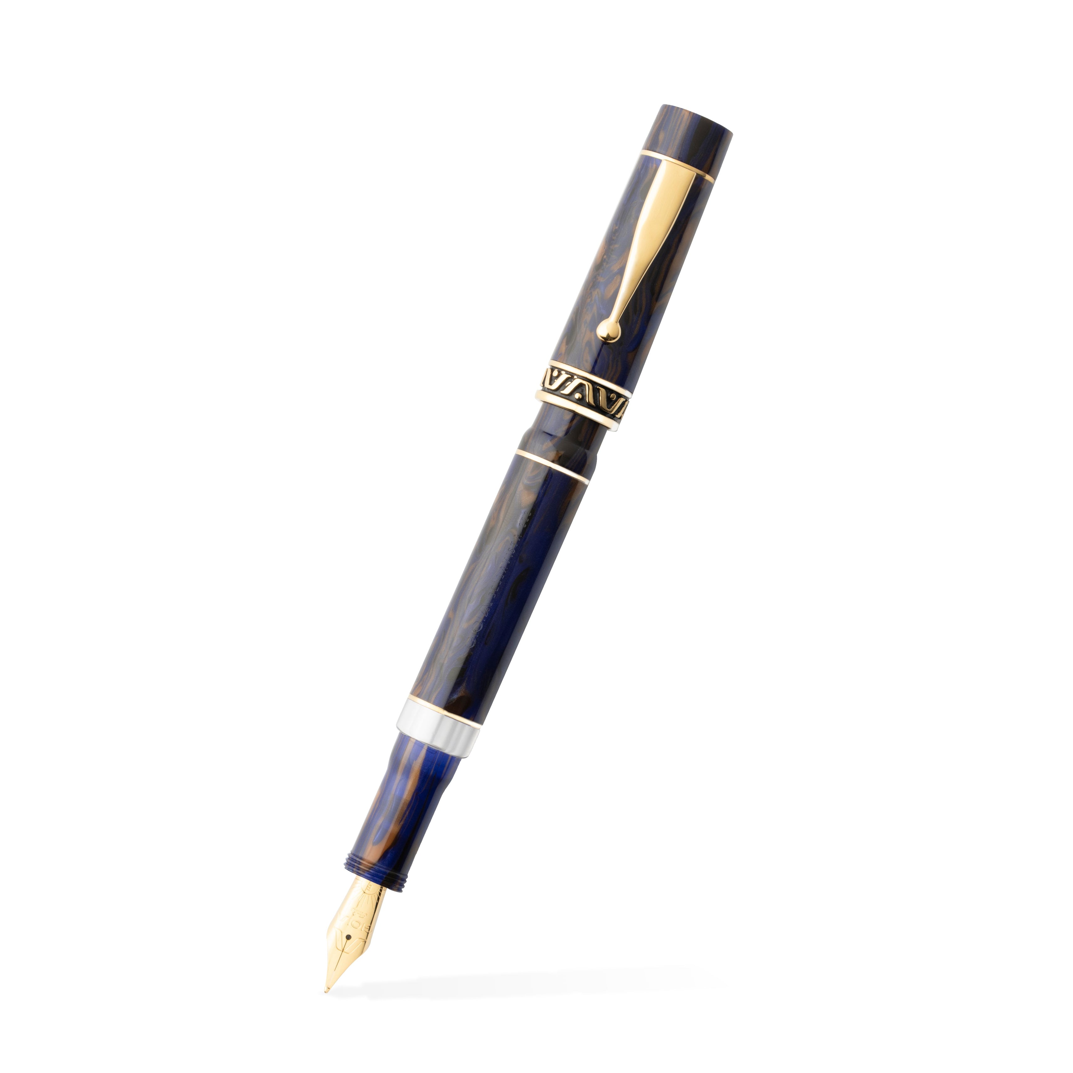 Gioia | Fountain Pen | Bellevista | Crepuscolo | Blue-Brown | Gold Trims