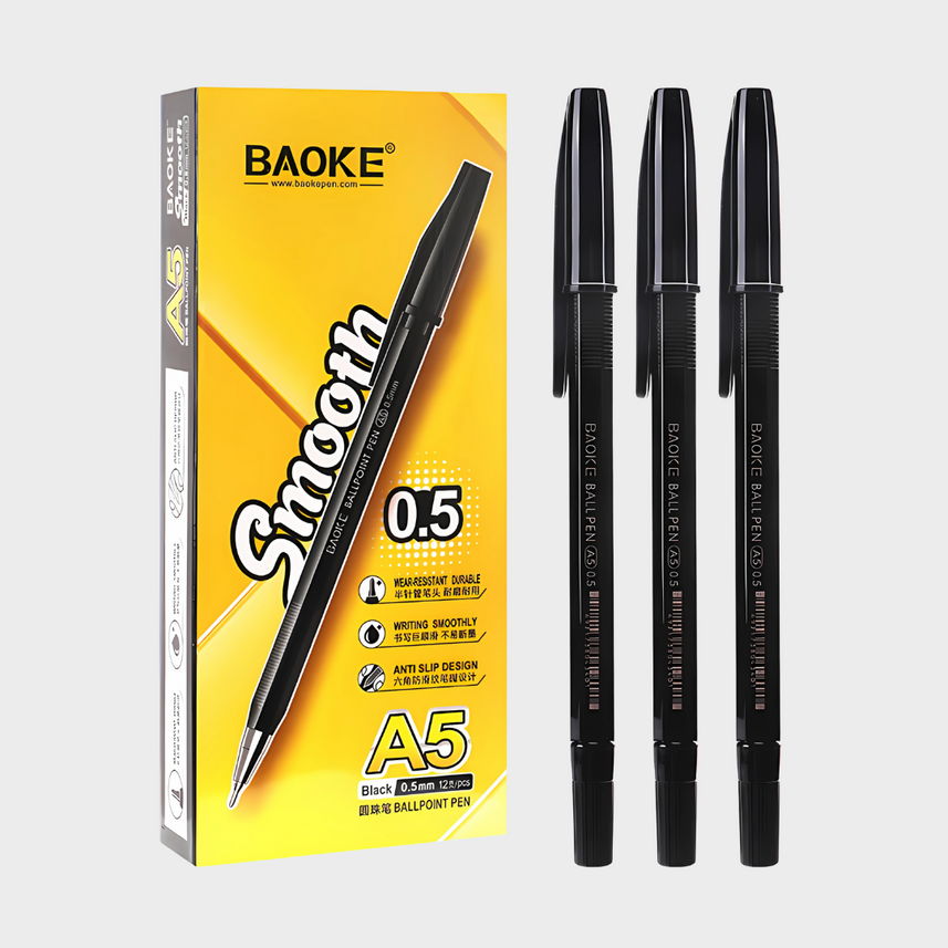 Baoke | Ballpoint Pen | 0.5mm | Black Ink | A5