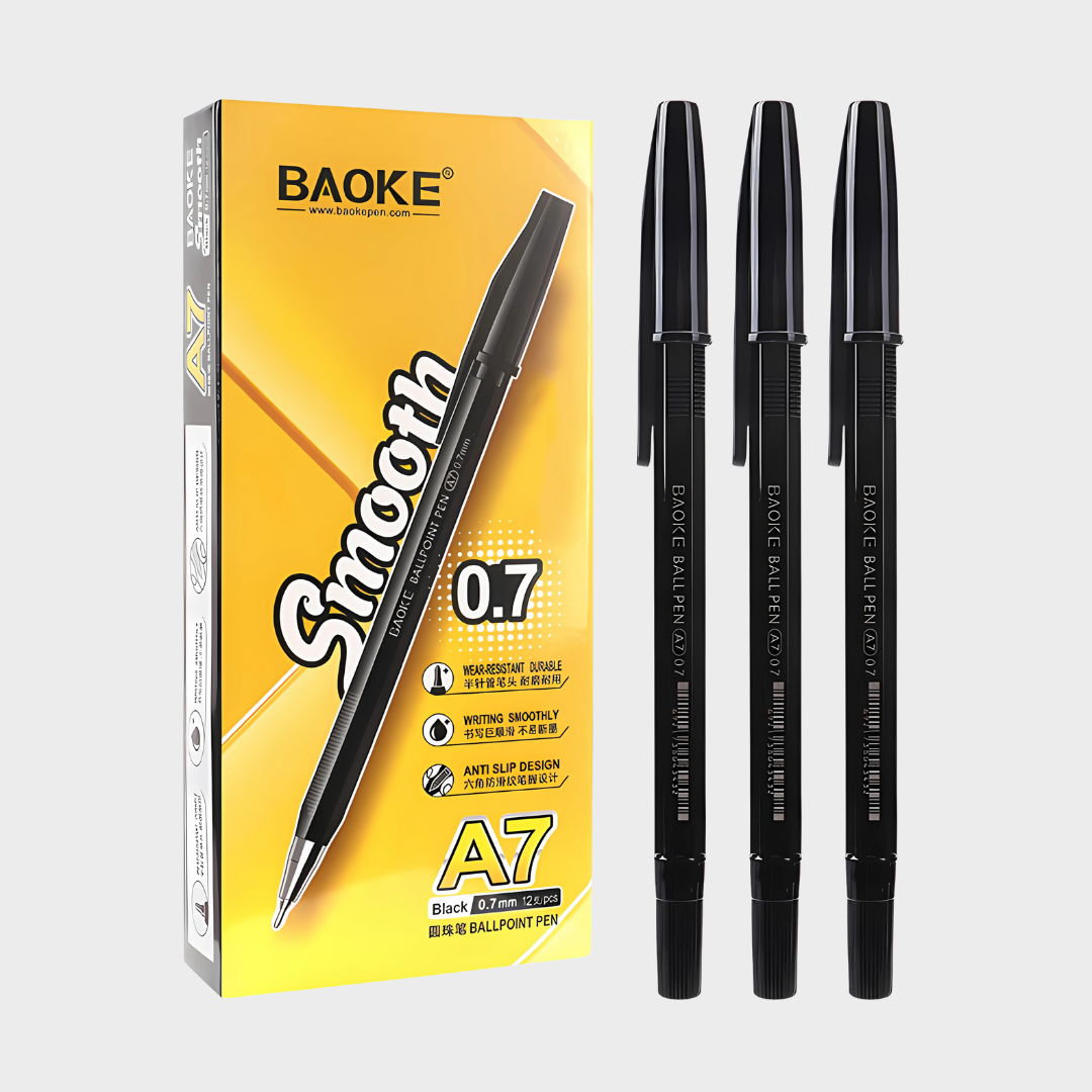 Baoke | Ballpoint Pen | 0.7mm | Black Ink | A7