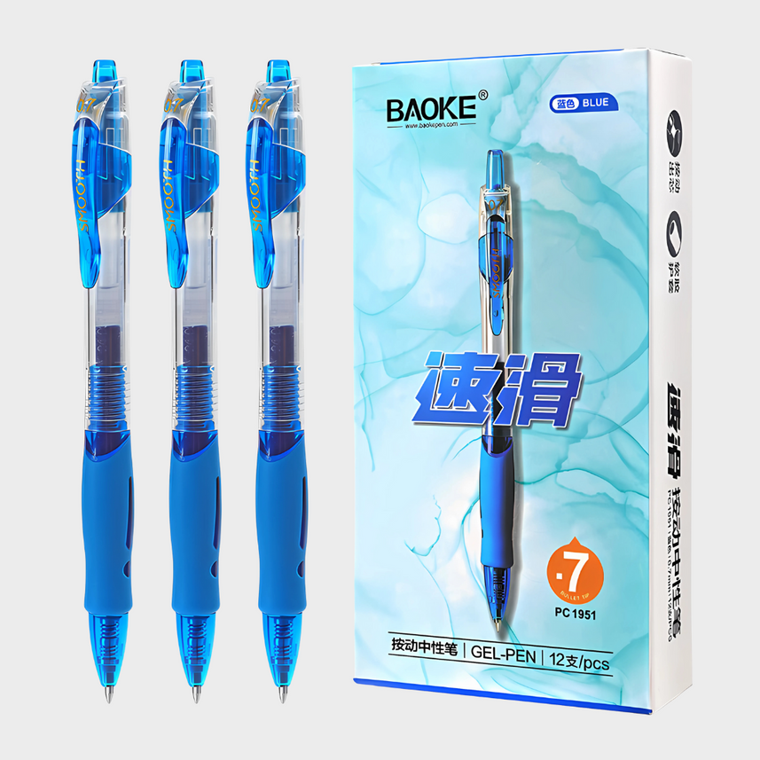 Baoke | Gel Pen | 0.7mm | Blue Ink | PC1951