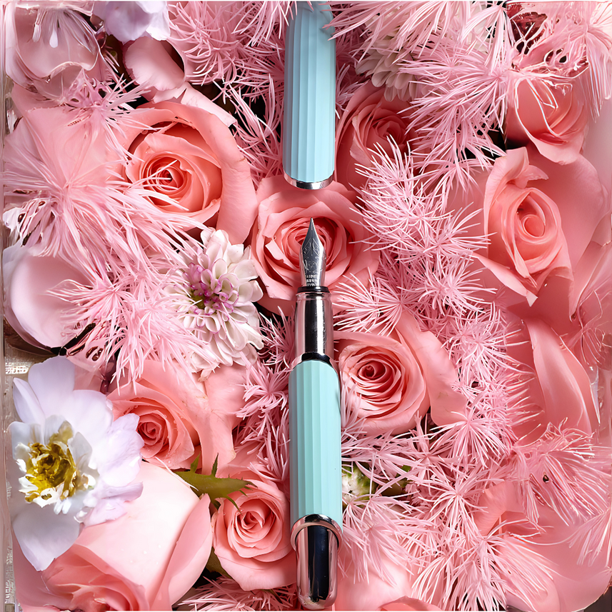 Bixia | Fountain Pen | 0.5mm | Fanghua Series | Small | Clear Sky Blue | F Nib