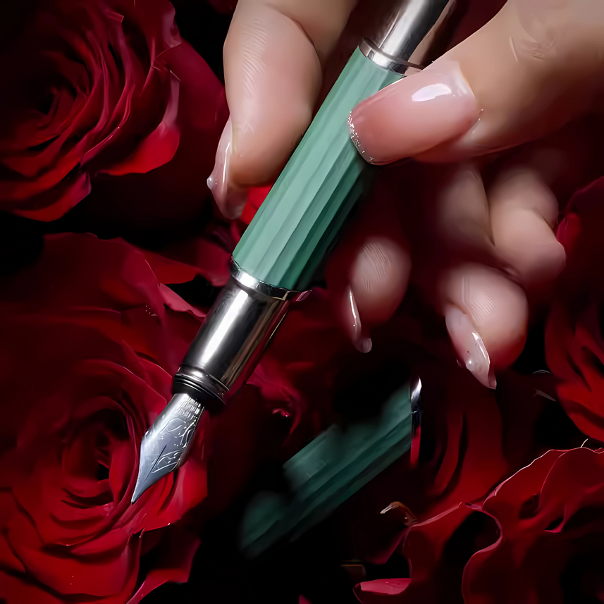 Bixia | Fountain Pen | 0.5mm | Fanghua Series | Small | Mysterious Green | F Nib