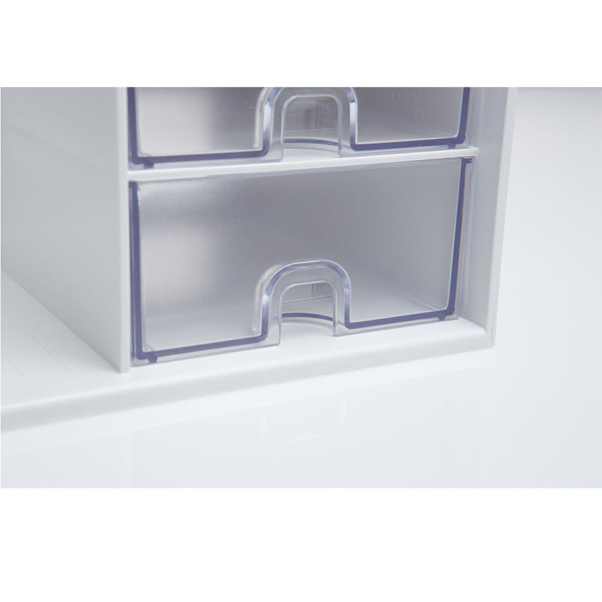 Sysmax 2 Bookshelf Book Rack with 2 Drawers - White
