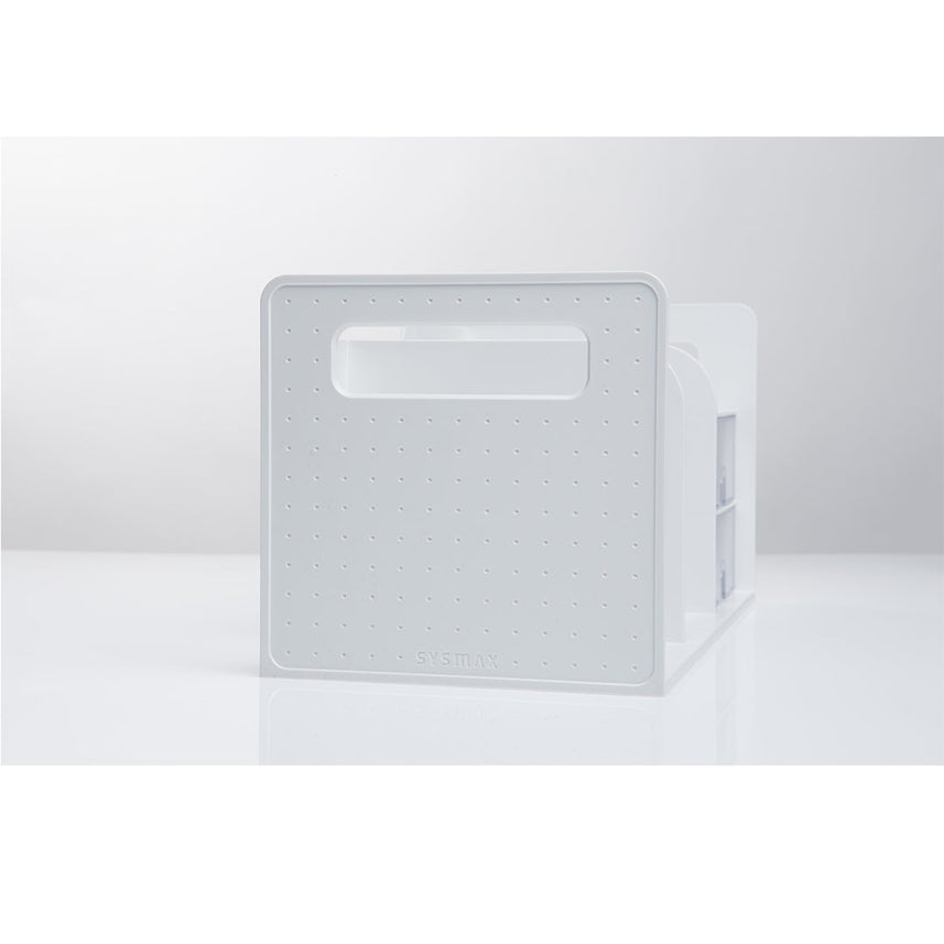 Sysmax | Book Rack With 2 Drawers | 2 Bookshelf | Organiser | White