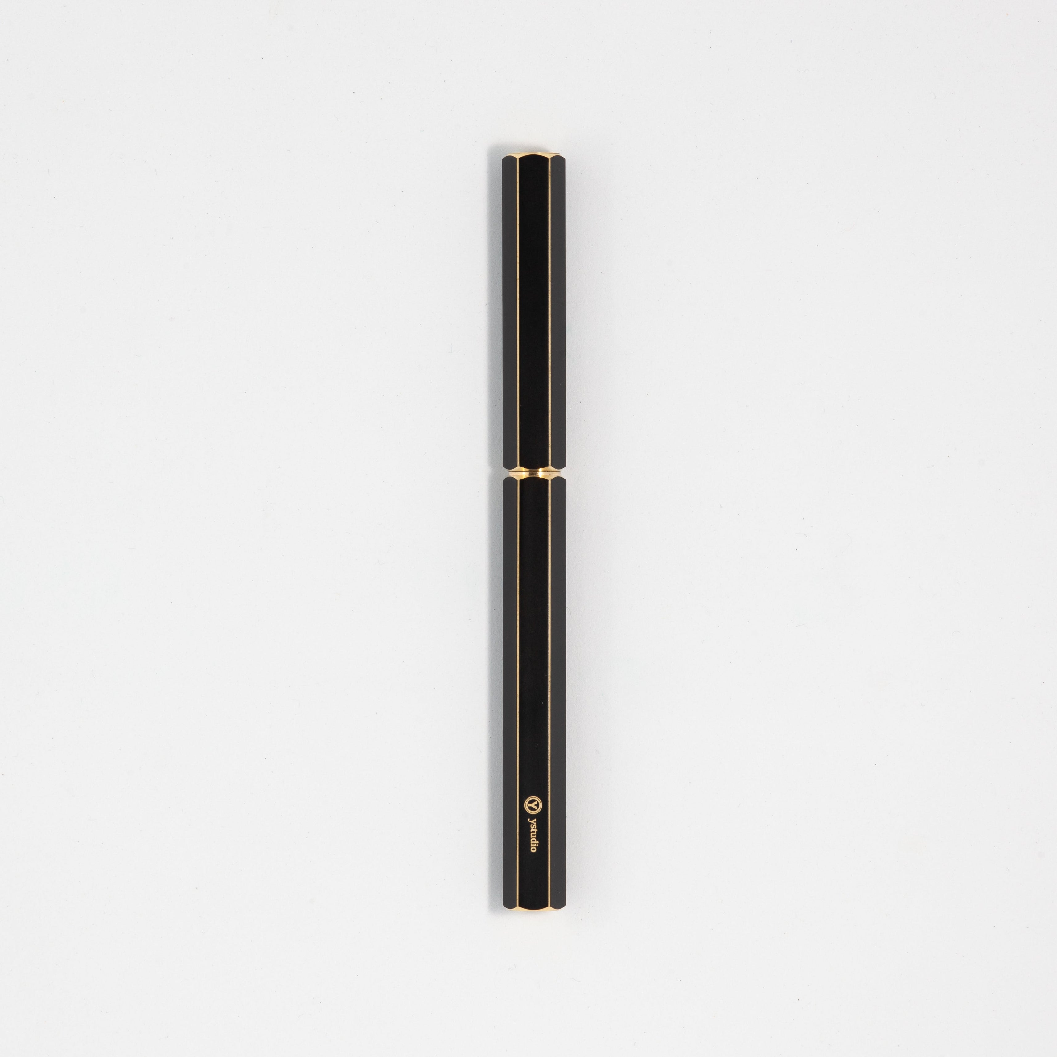 Ystudio | Classic Revolve | Rollerball Pen | Brass | Black