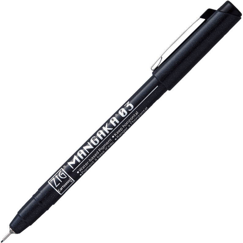 Kuretake | Zig | Cartoonist Mangaka | 03 | Black | CNM-03-010