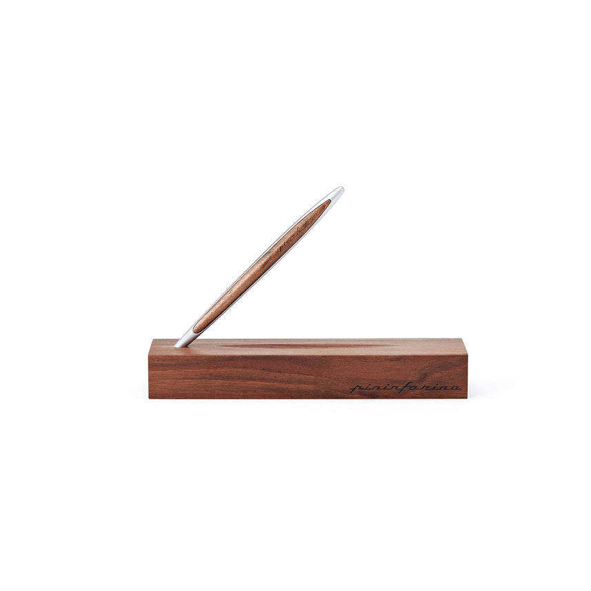 Pininfarina Cambiano Classic Ethergraf Pencil with Solid Wood Desk Stand – Aluminium