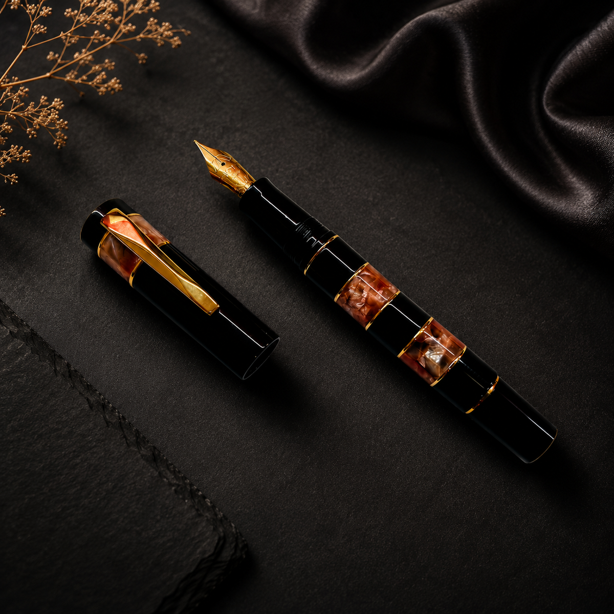 Gioia Penelope Black & Brown Fountain pen