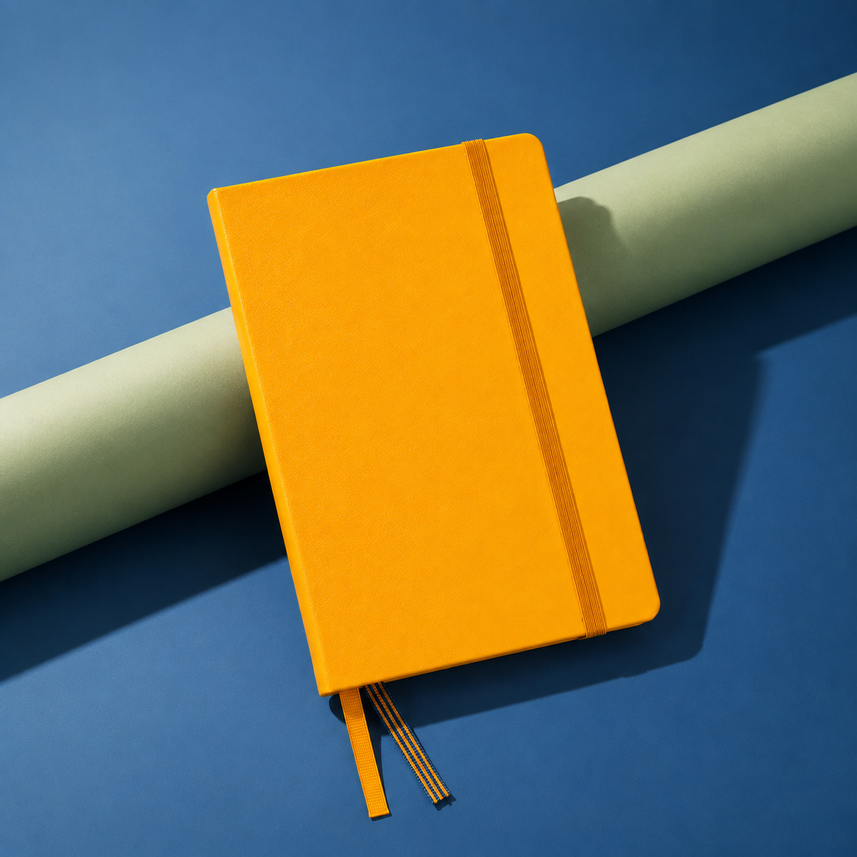LEUCHTTURM1917 Hardcover Notebook Pocket (A6), Ruled, 187 Pages - Rising Sun