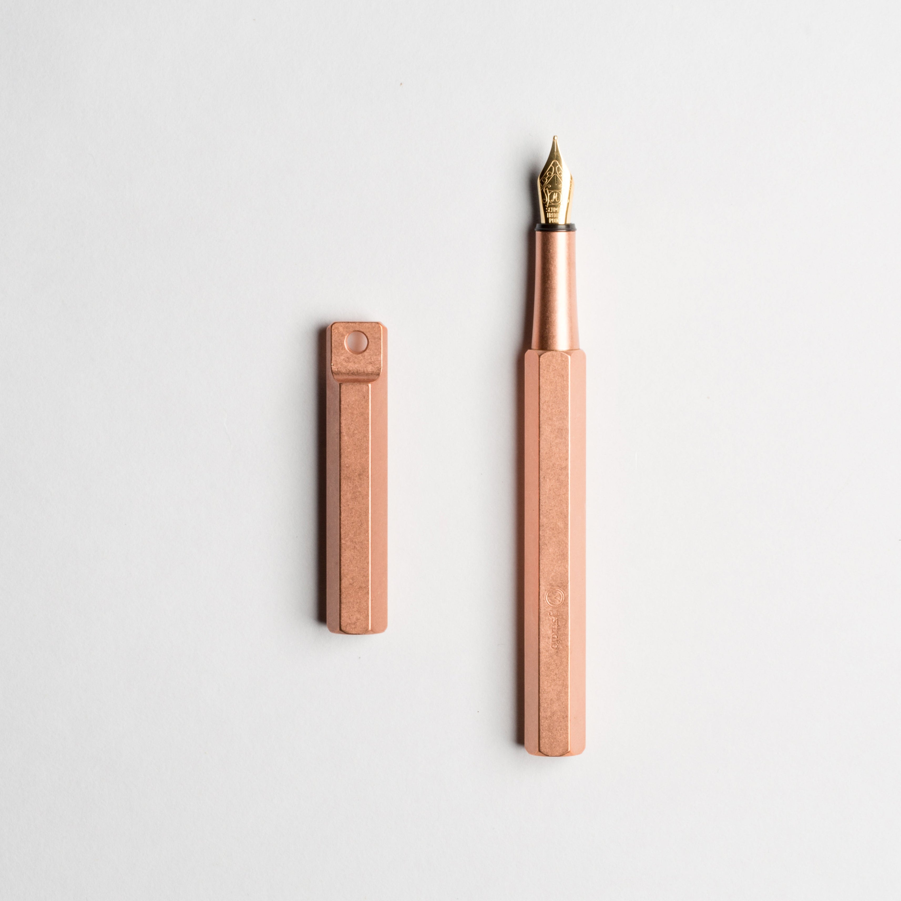 Ystudio | Portable Fountain Pen | Classic Revolve | Brassing Copper