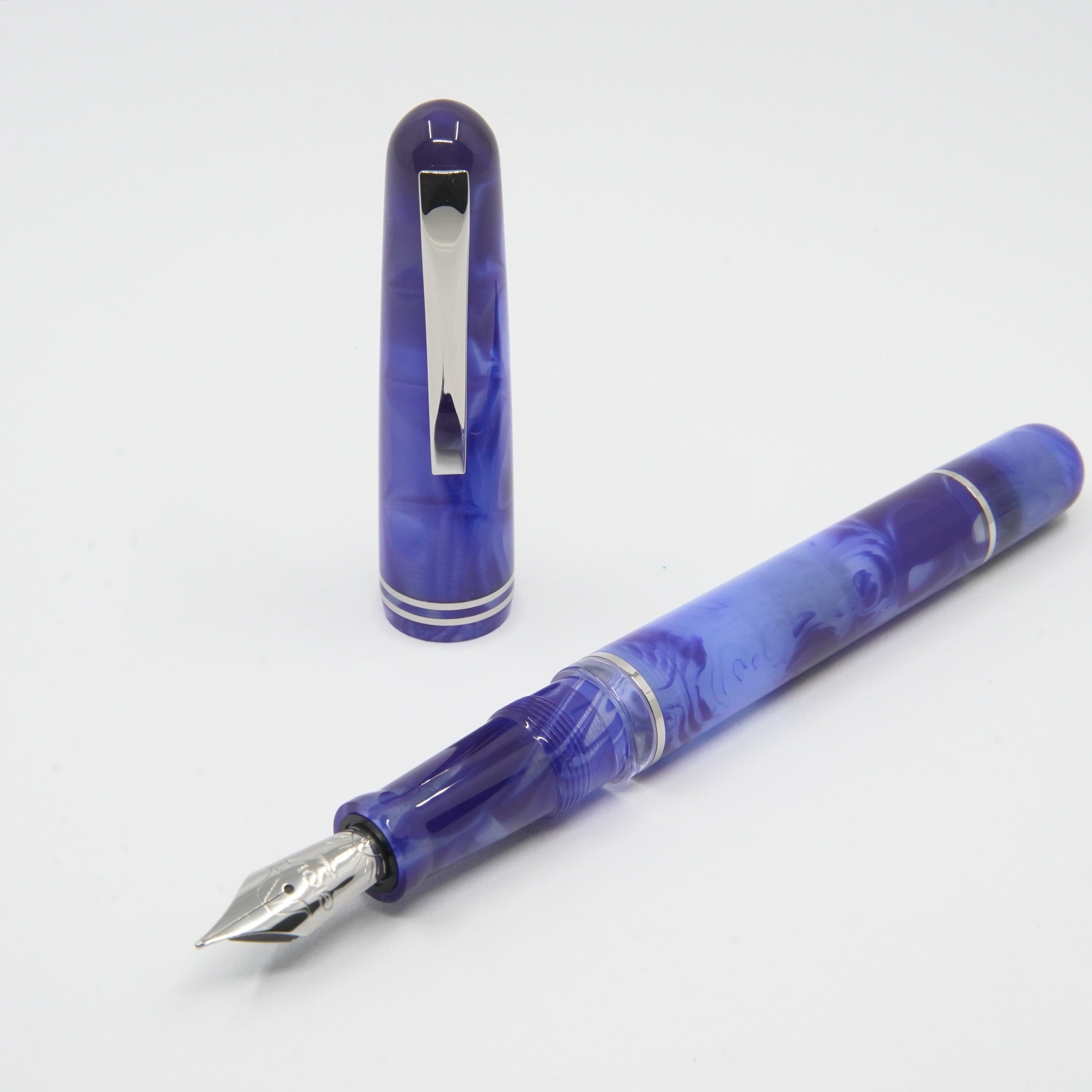 Gioia | Fountain Pen | Metis | Blue Aesthetic | Silver Trim