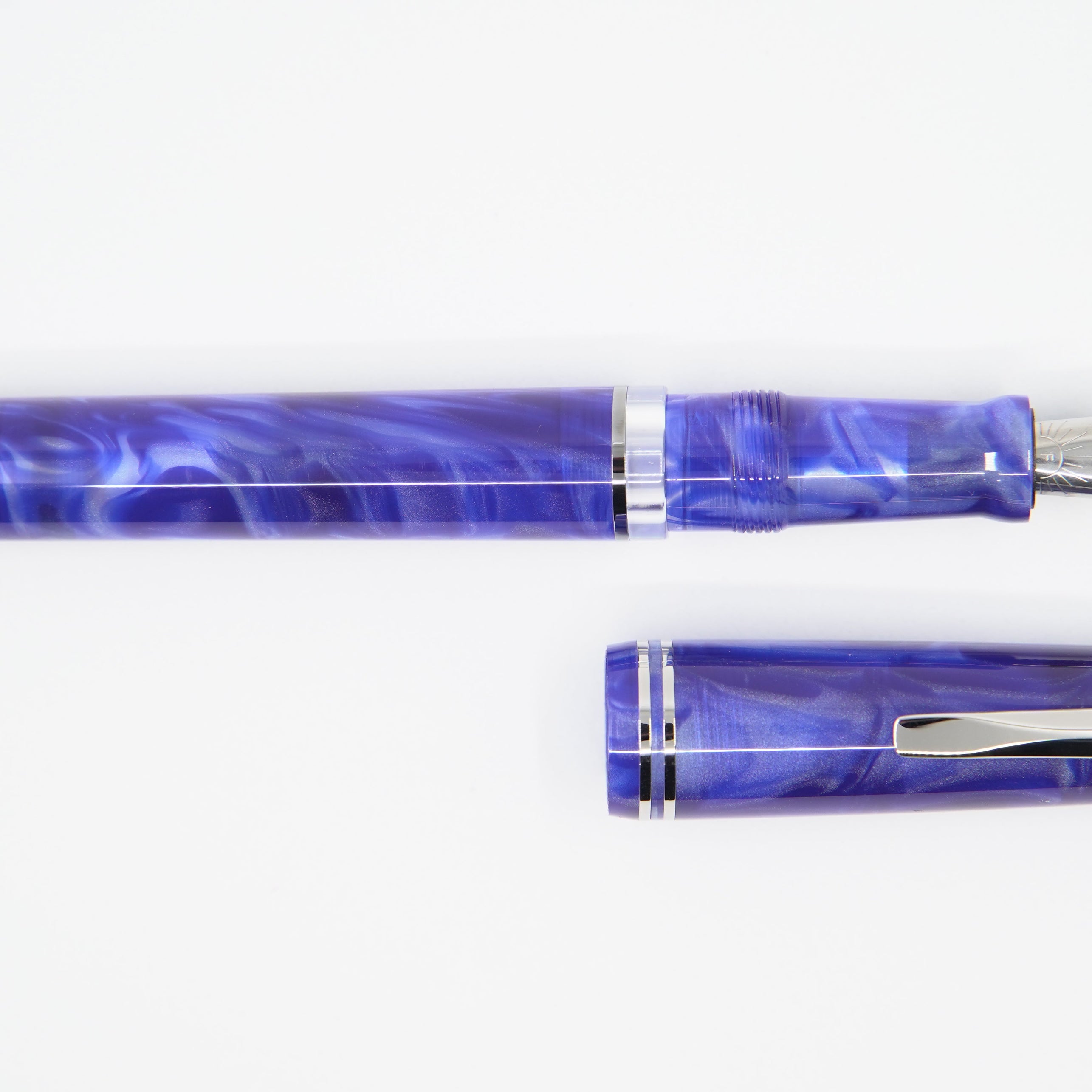 Gioia | Fountain Pen | Metis | Blue Aesthetic | Silver Trim