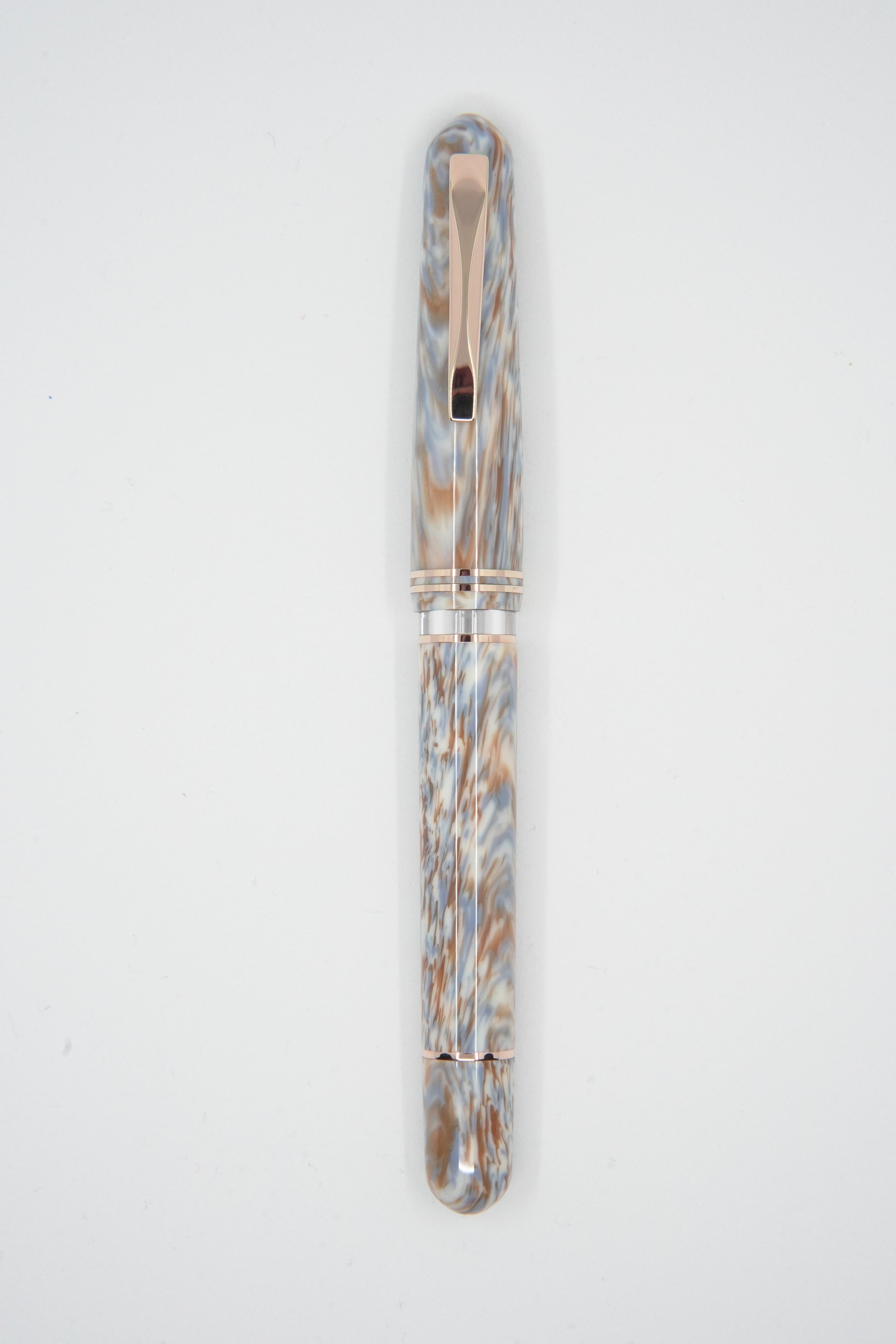 GIOIA Metis Cappuccino Fountain Pen – Rose Gold Trim