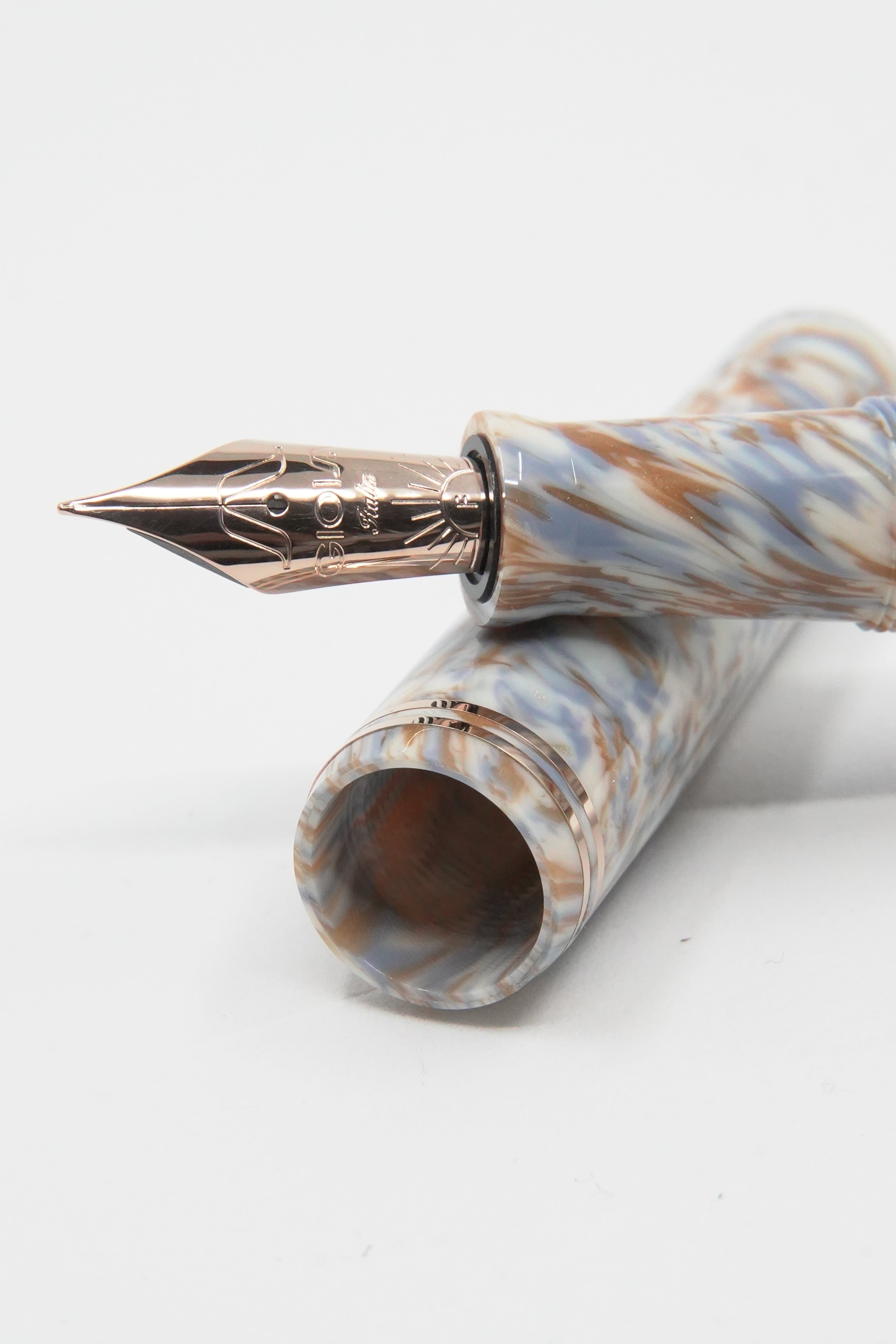 GIOIA Metis Cappuccino Fountain Pen – Rose Gold Trim