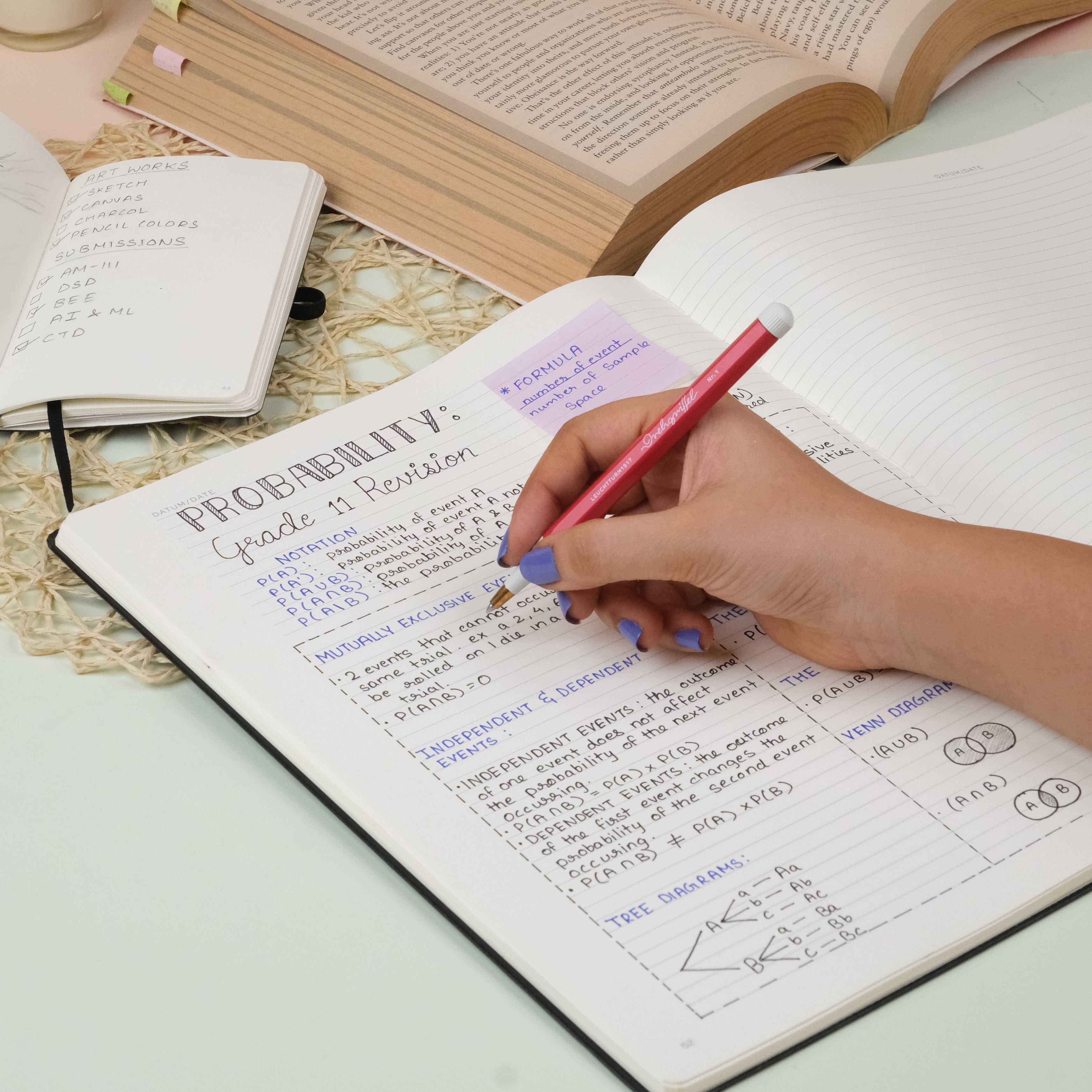 LEUCHTTURM1917 Hardcover Notebook B6+, Ruled, 219 Pages - Lilac