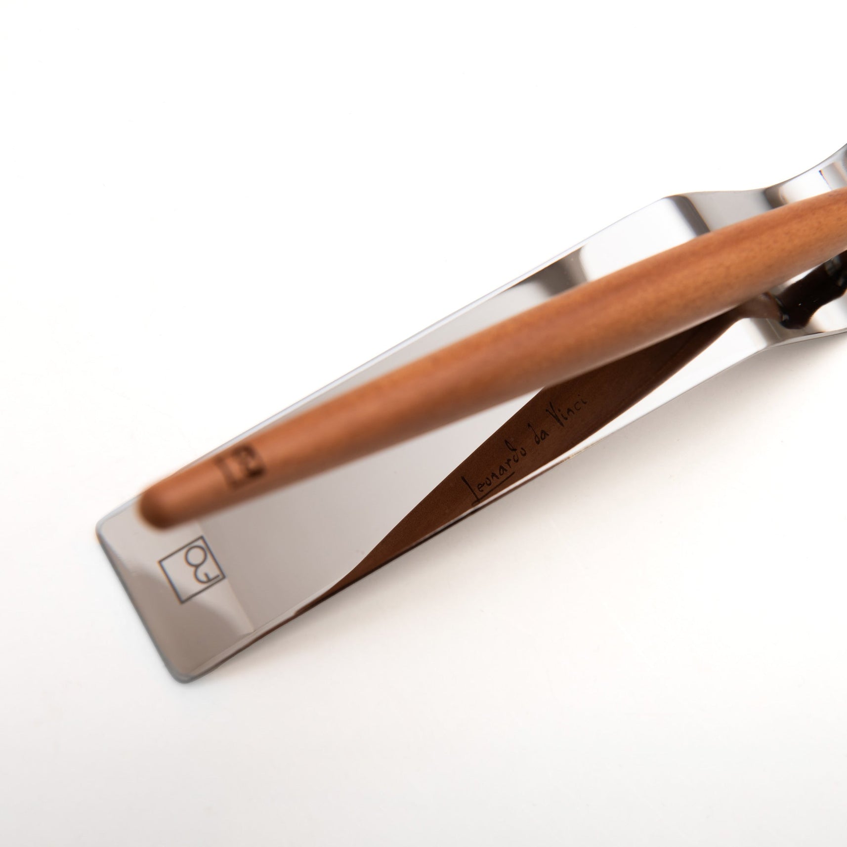 Pininfarina Forever Piuma Ballpoint Pen – Pear Wood with Stainless Steel Desk Stand