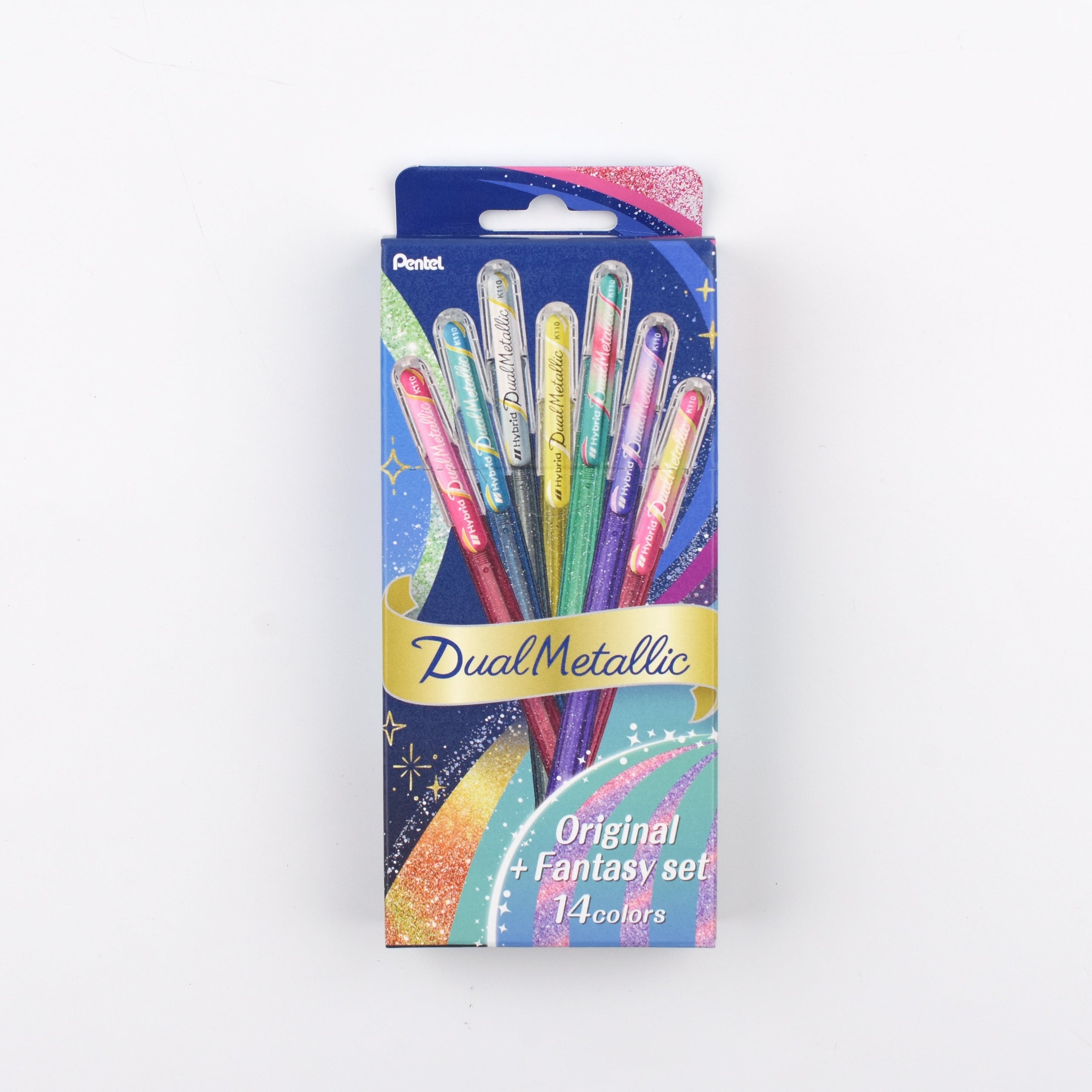 Pentel | Gel Pens | 1.0mm | Dual Metallic Pens | Set of 14