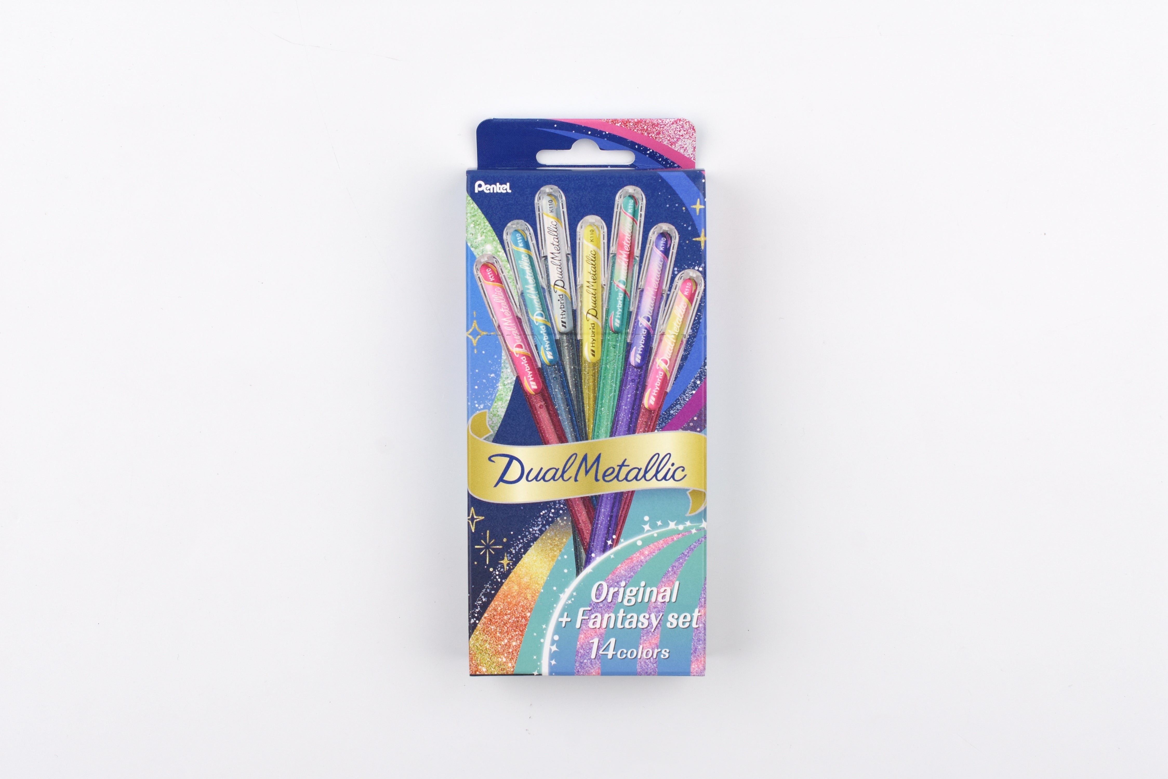 Pentel | Gel Pens | 1.0mm | Dual Metallic Pens | Set of 14