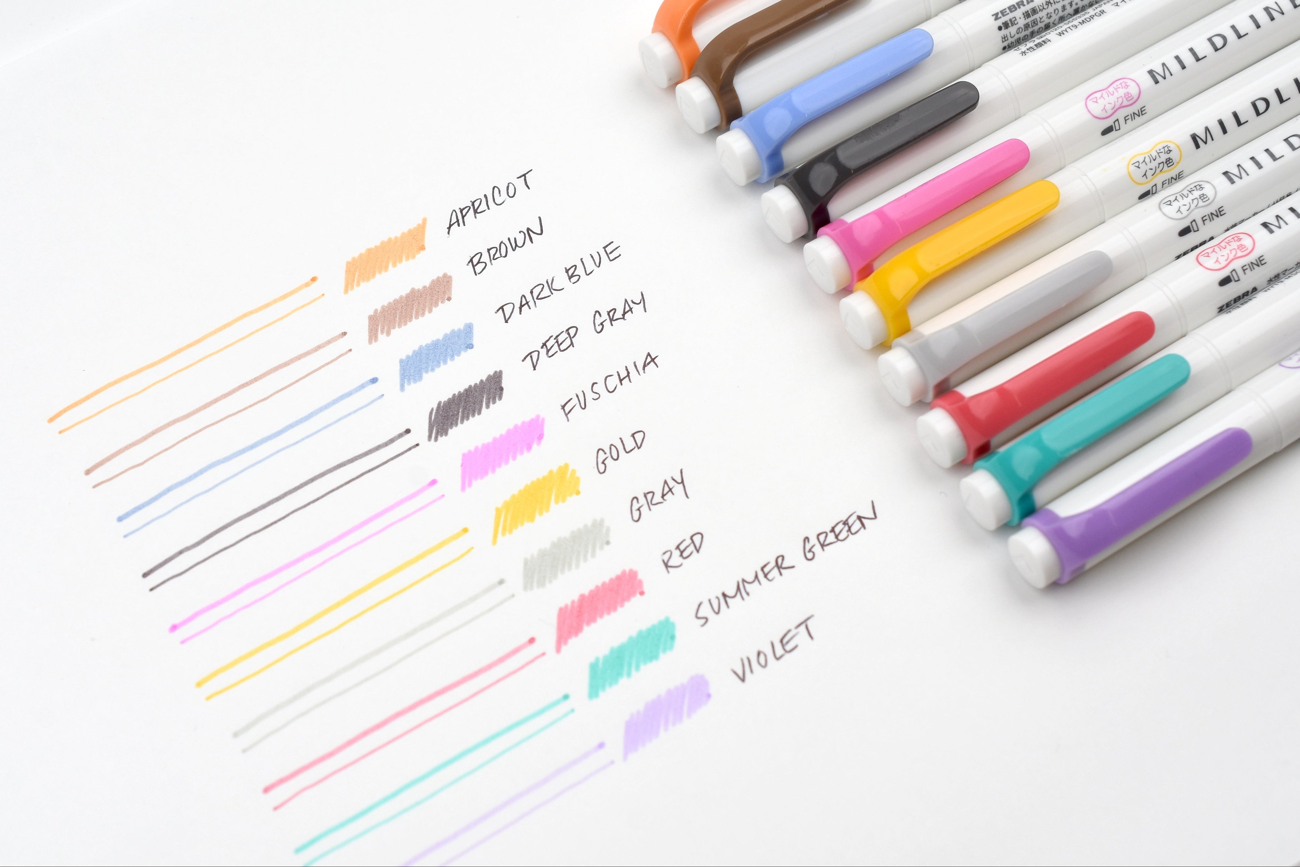 Zebra | Highlighter | Mildliner Fine | Limited Edition | 5 Color Set | WYT9-5C