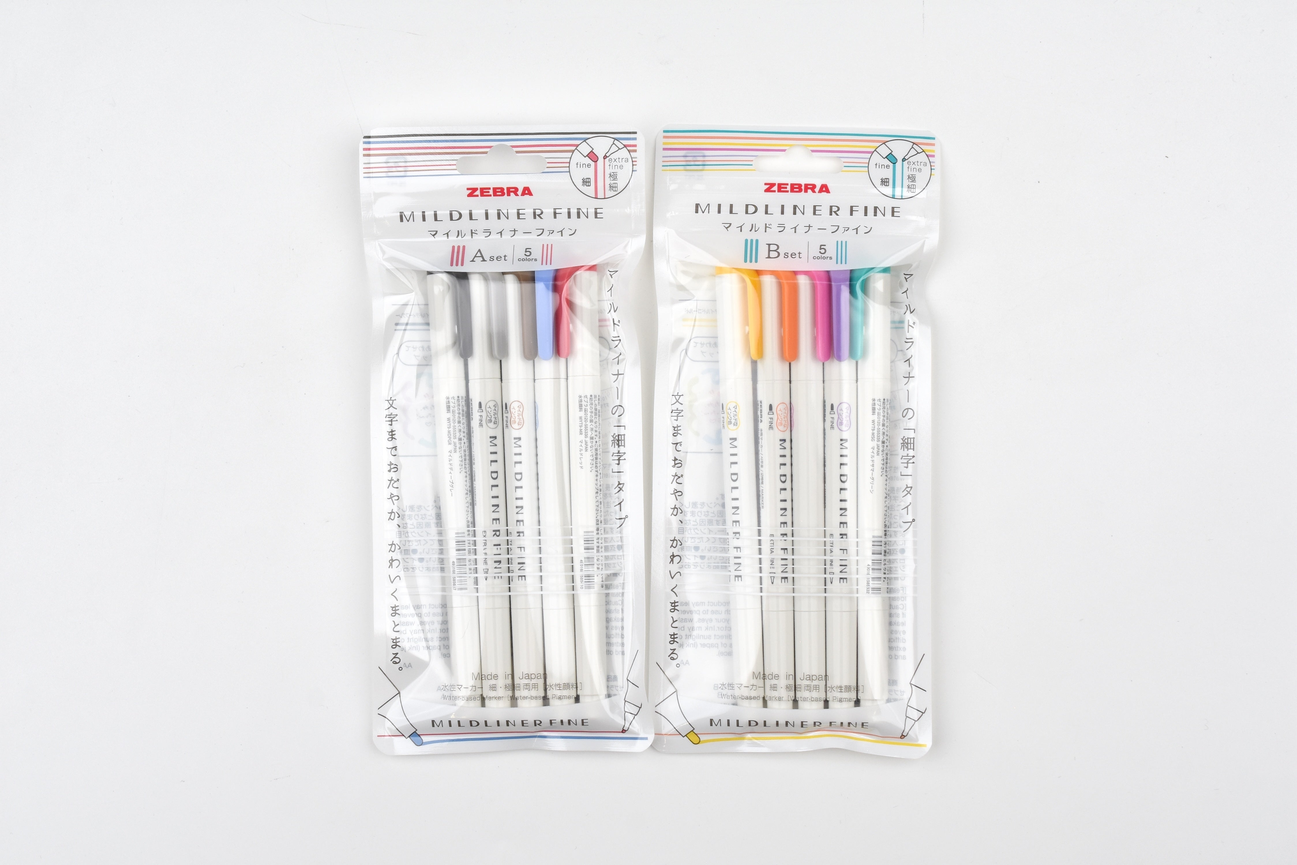 Zebra | Highlighter | Mildliner Fine | Limited Edition | 5 Color Set | WYT9-5C
